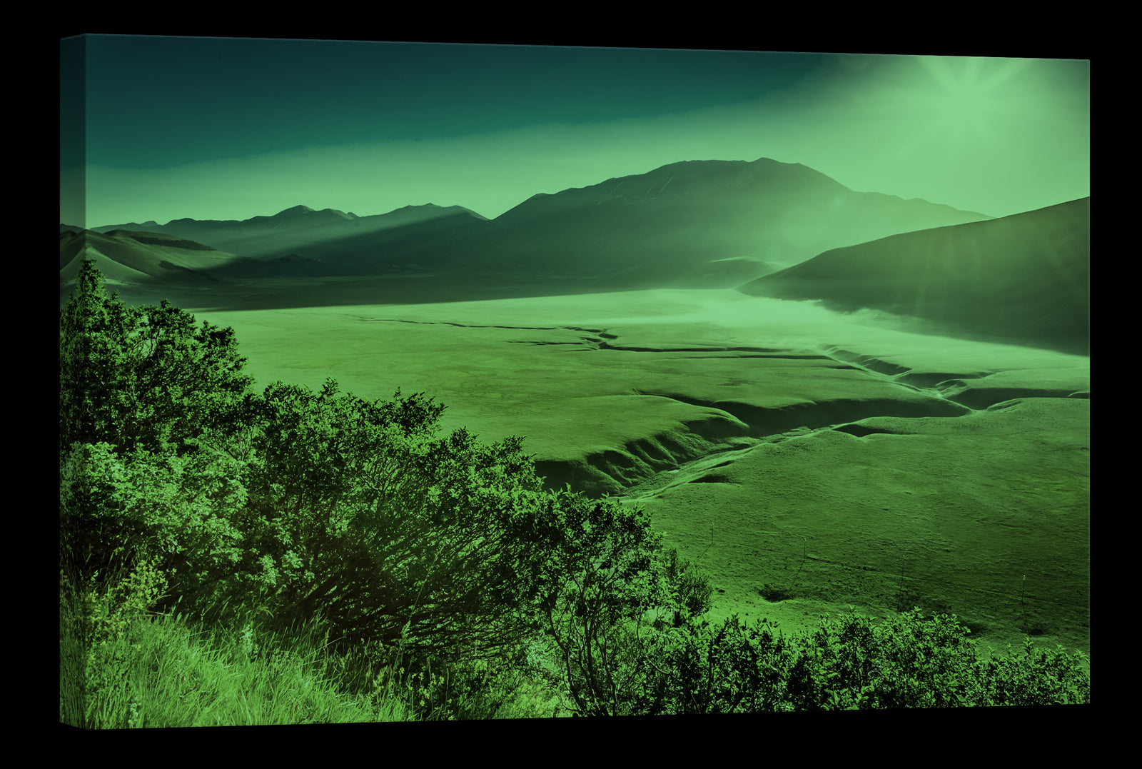 Landscapes No. 034, glowing at night