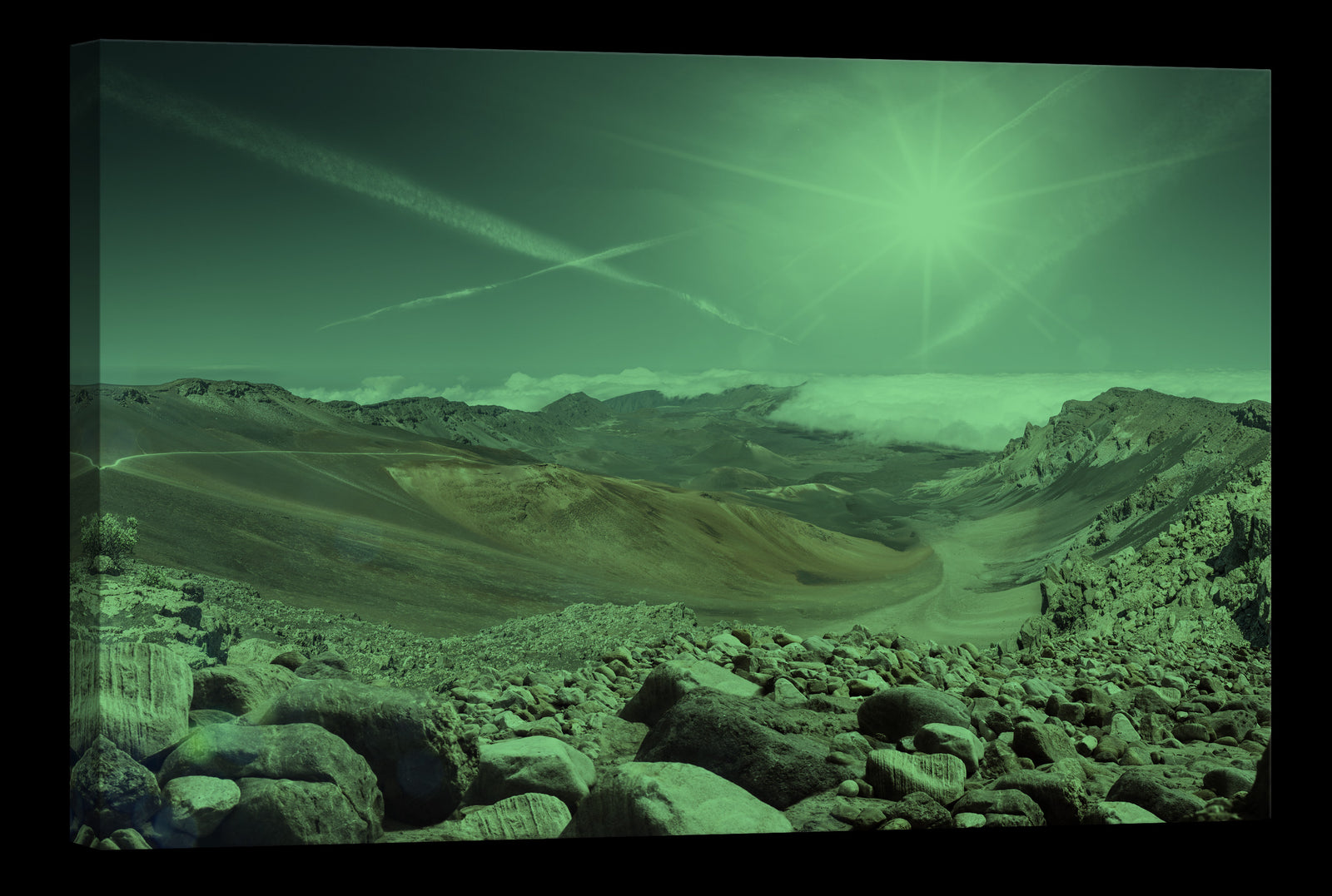 Landscapes No. 038, glowing at night