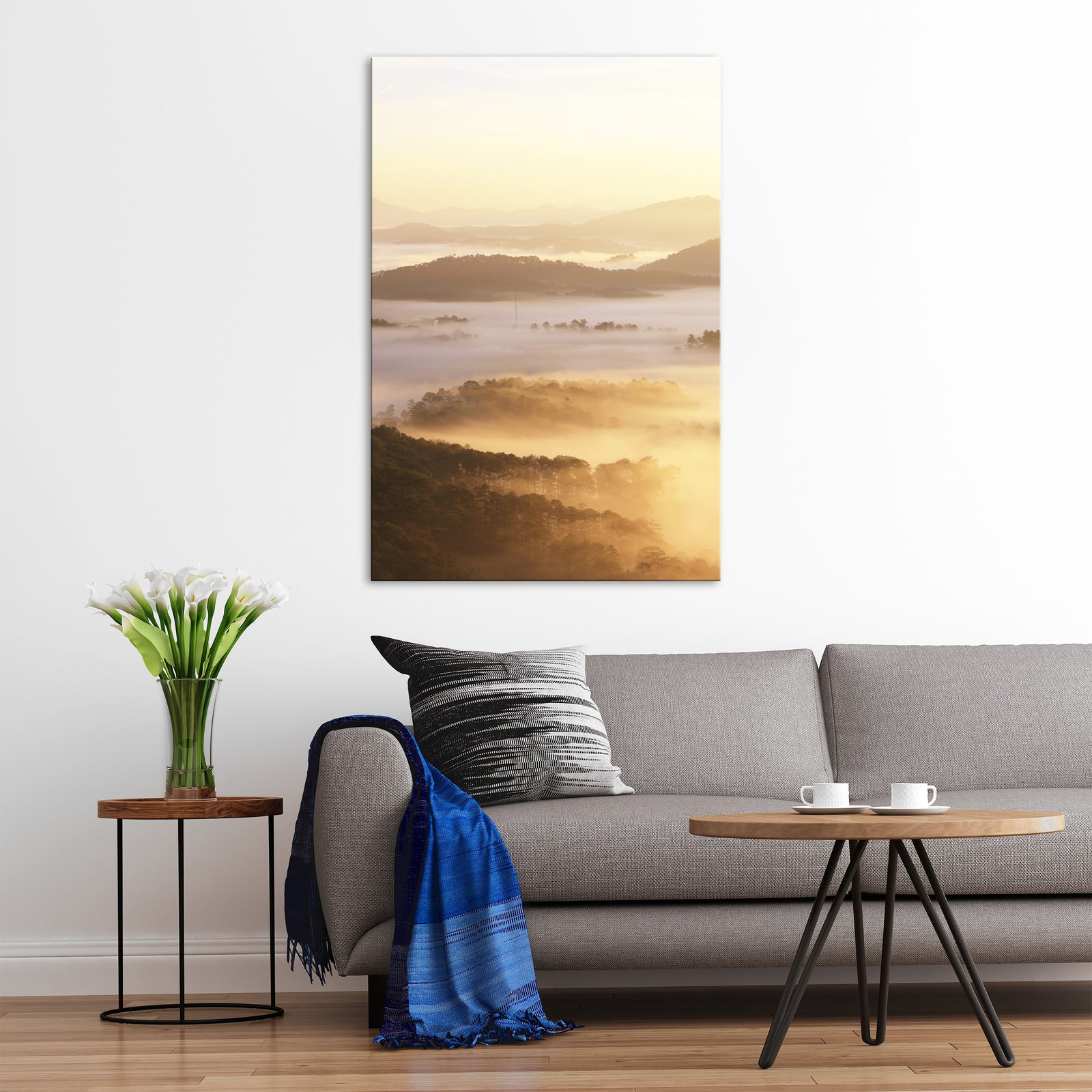 Landscapes No. 040, shown framed in a room by day