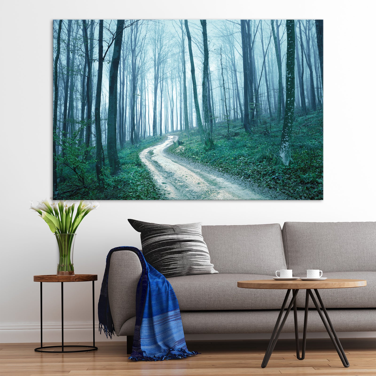 Landscapes No. 043, shown framed in a room by day