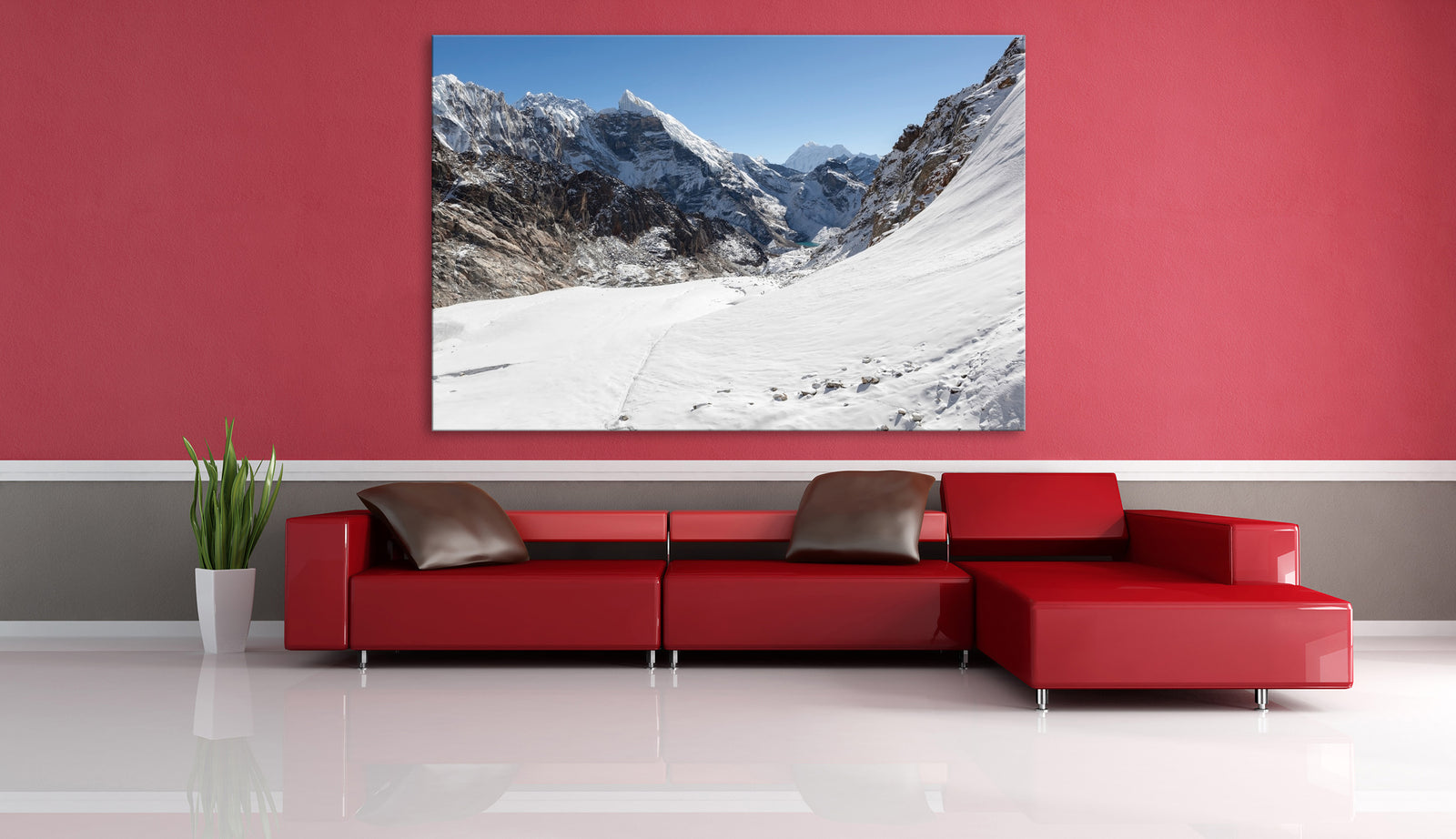 Landscapes No. 046, shown framed in a room by day