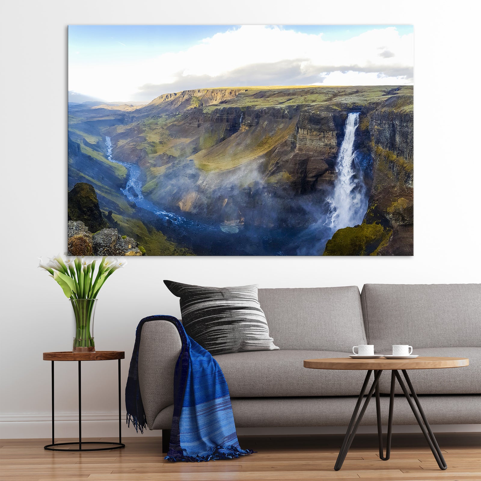 Landscapes No. 049, shown framed in a room by day