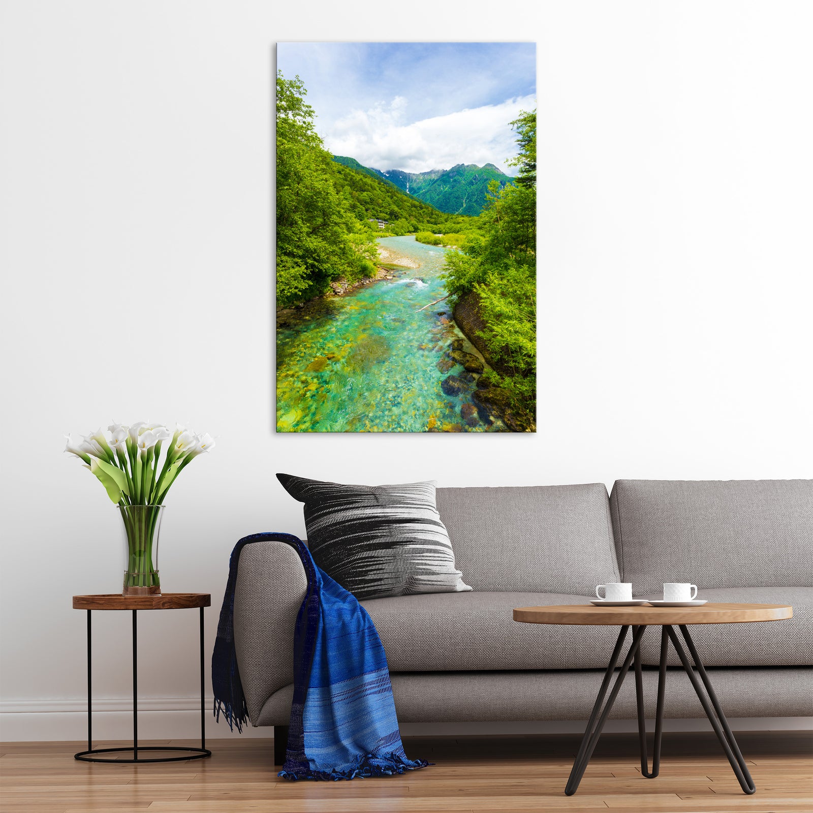 Landscapes No. 050, shown framed in a room by day