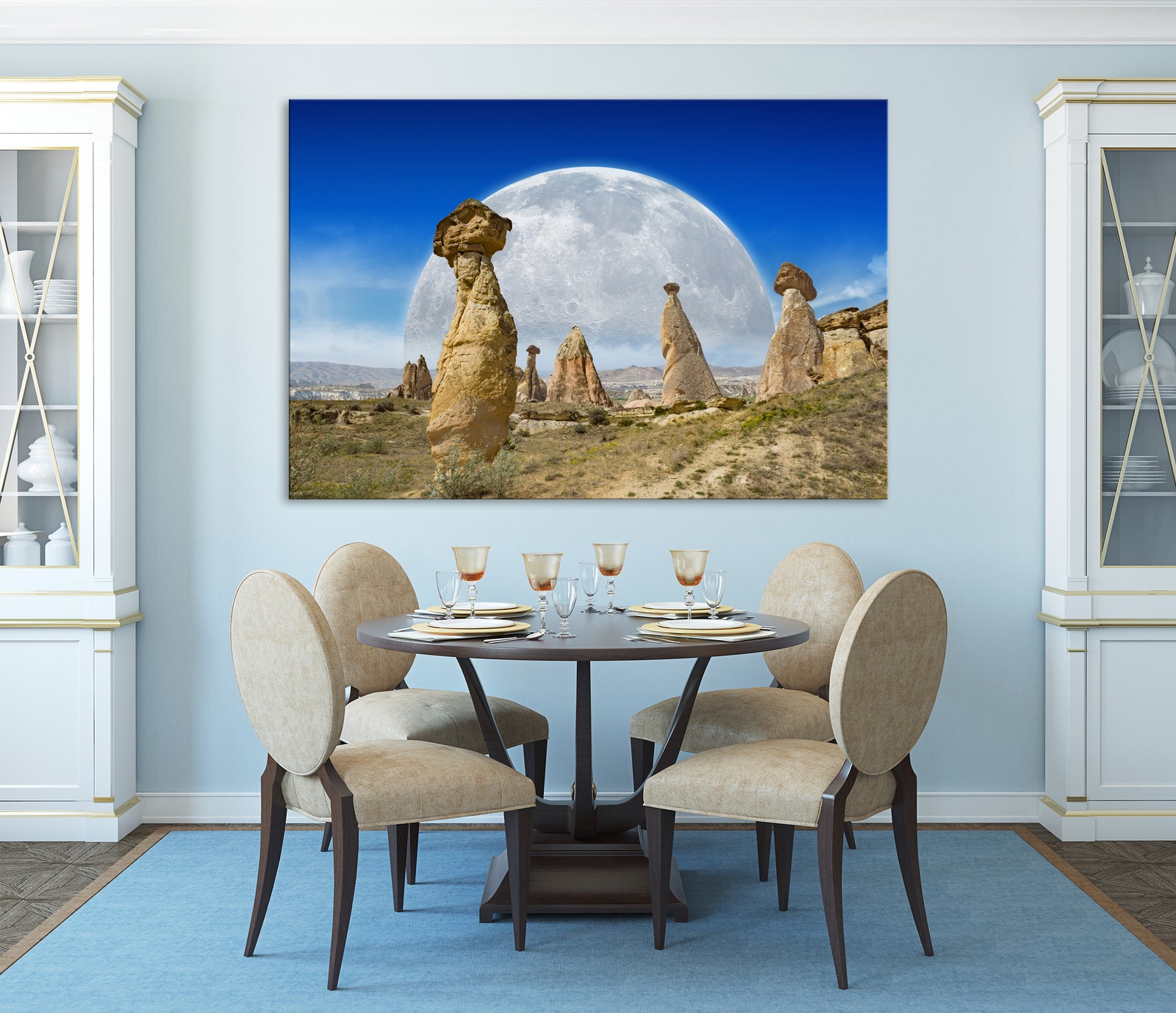 Landscapes No. 051, shown framed in a room by day