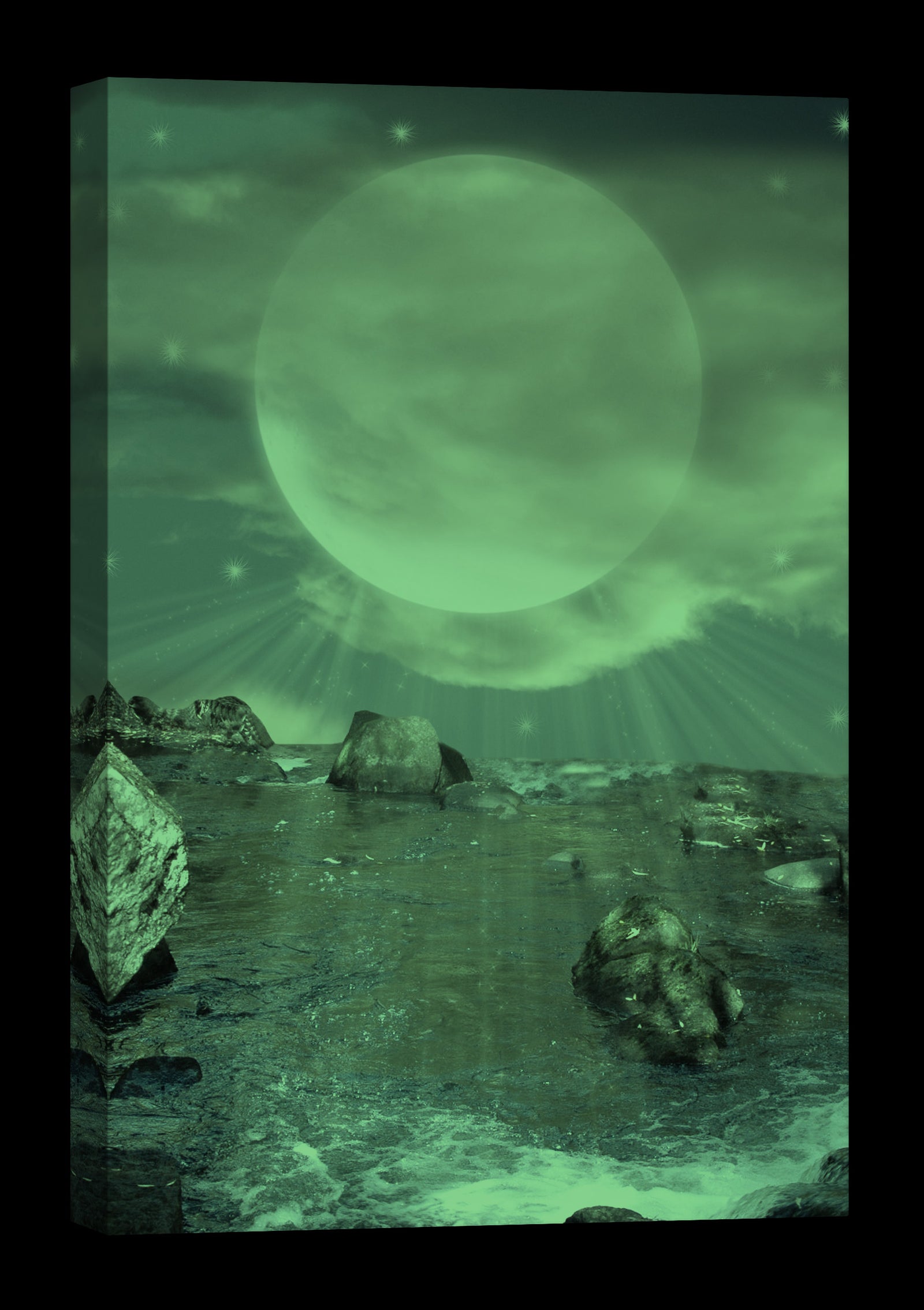 Landscapes No. 054, glowing at night