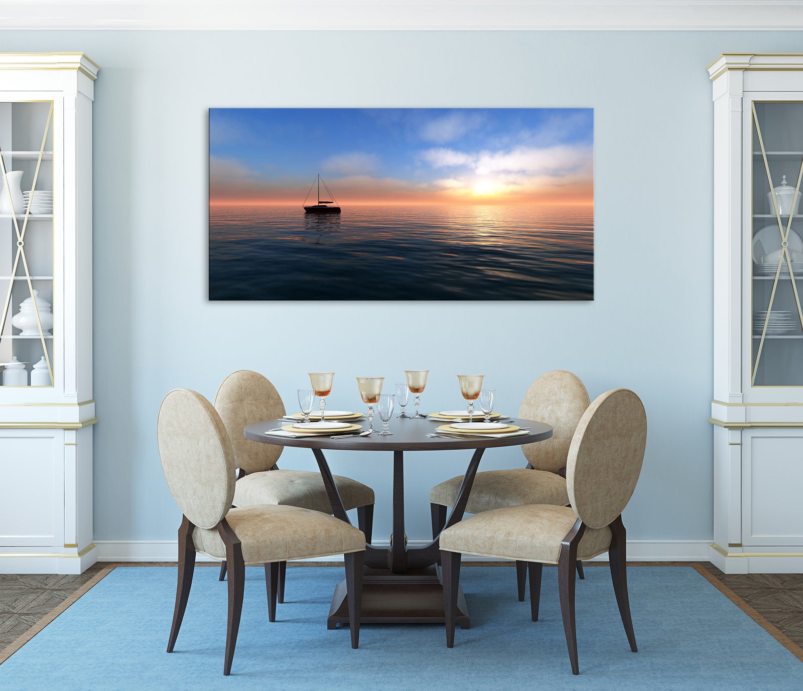 Landscapes No. 059, shown framed in a room by day