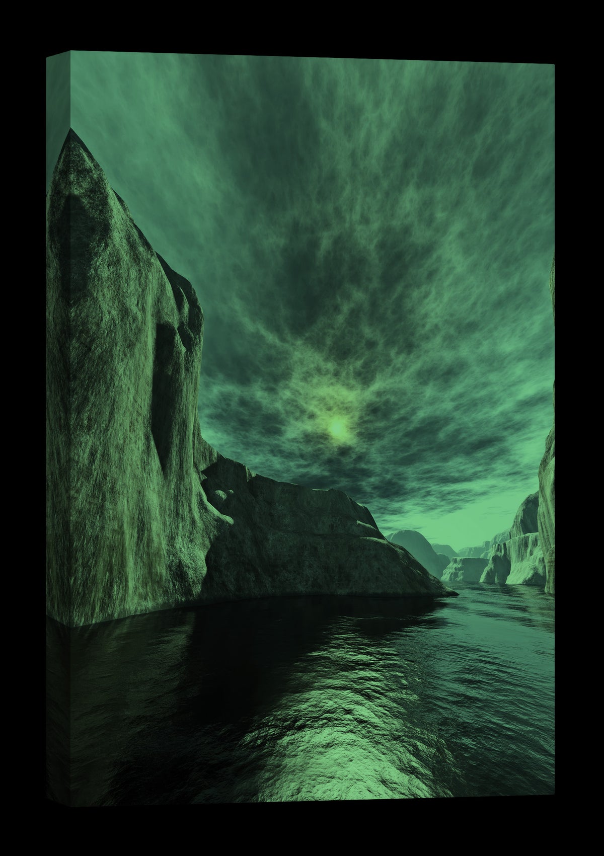 Landscapes No. 060, glowing at night