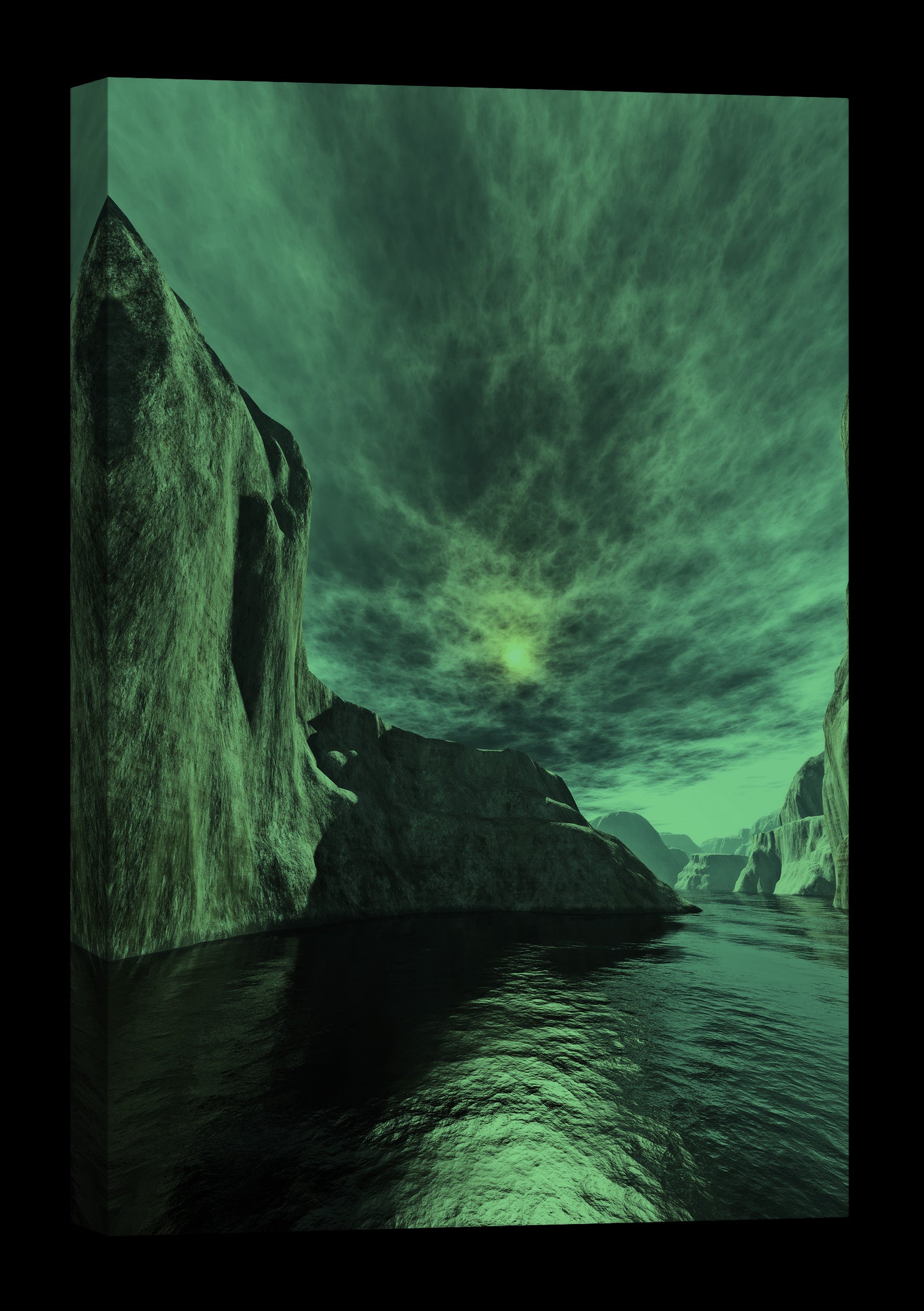 Landscapes No. 060, glowing at night