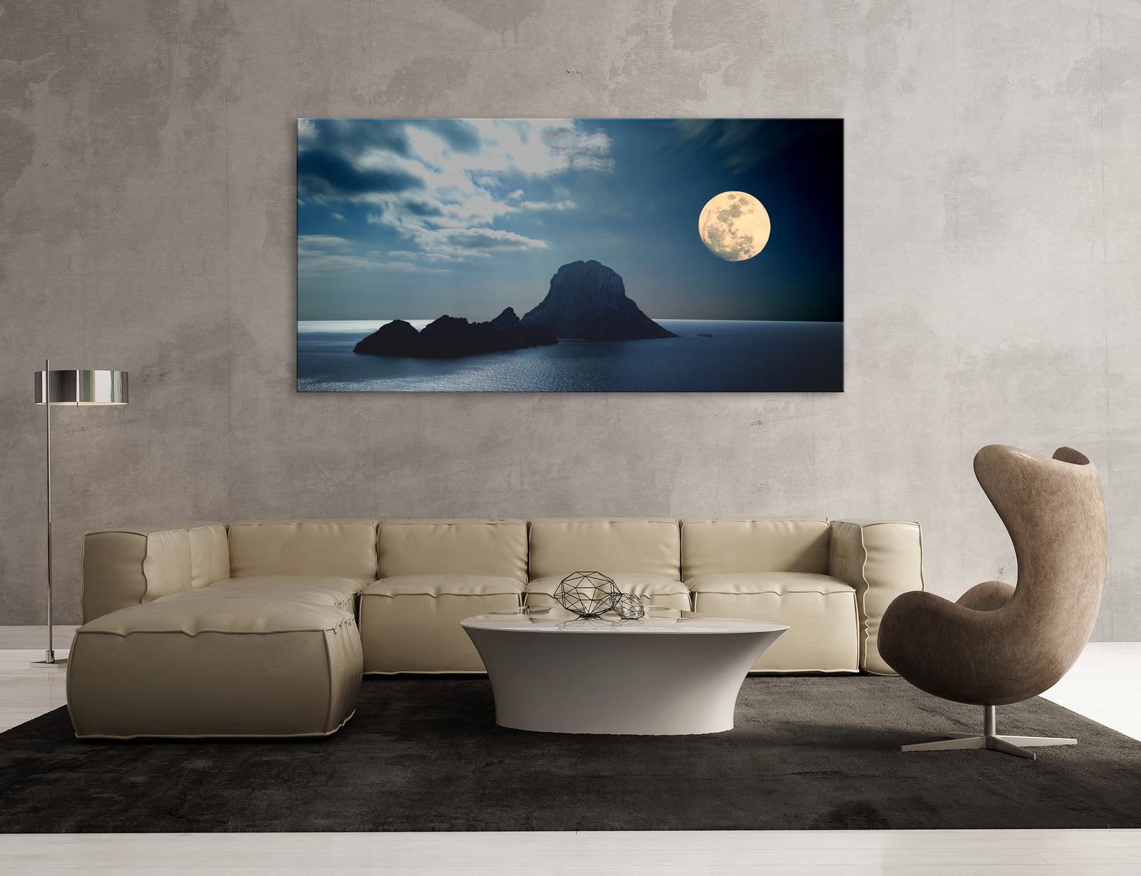 Landscapes No. 064, shown framed in a room by day