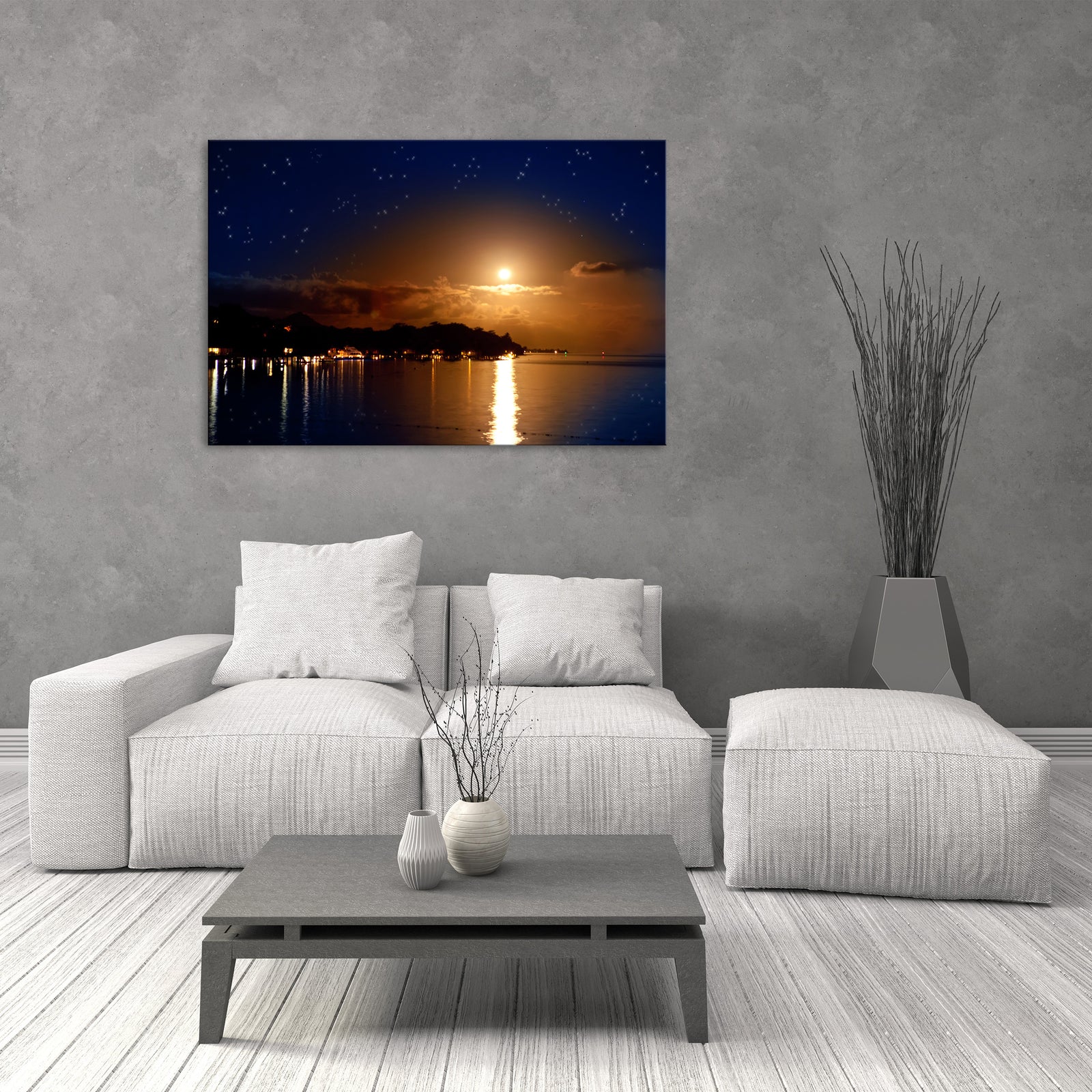 Landscapes No. 065, shown framed in a room by day