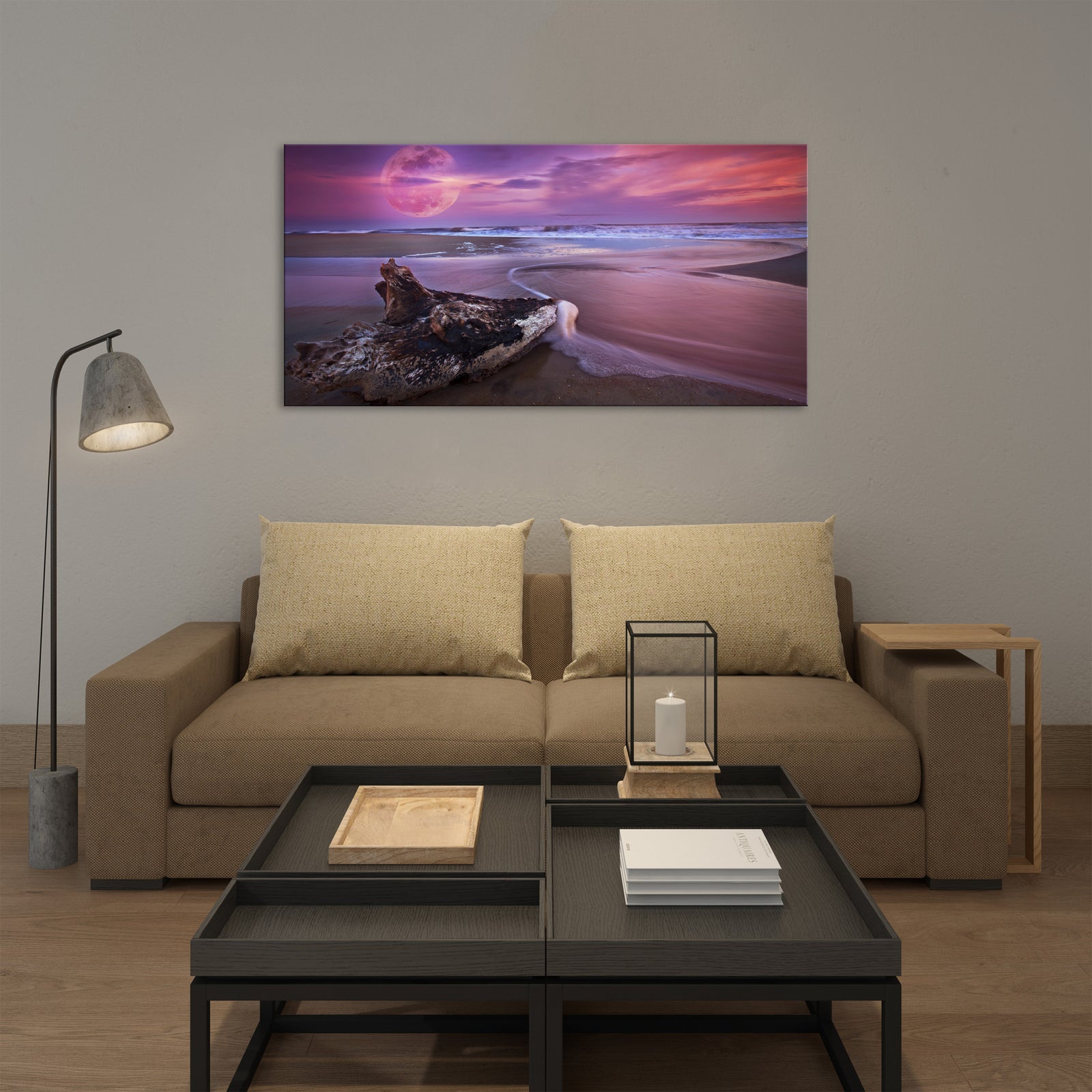 Landscapes No. 068, shown framed in a room by day