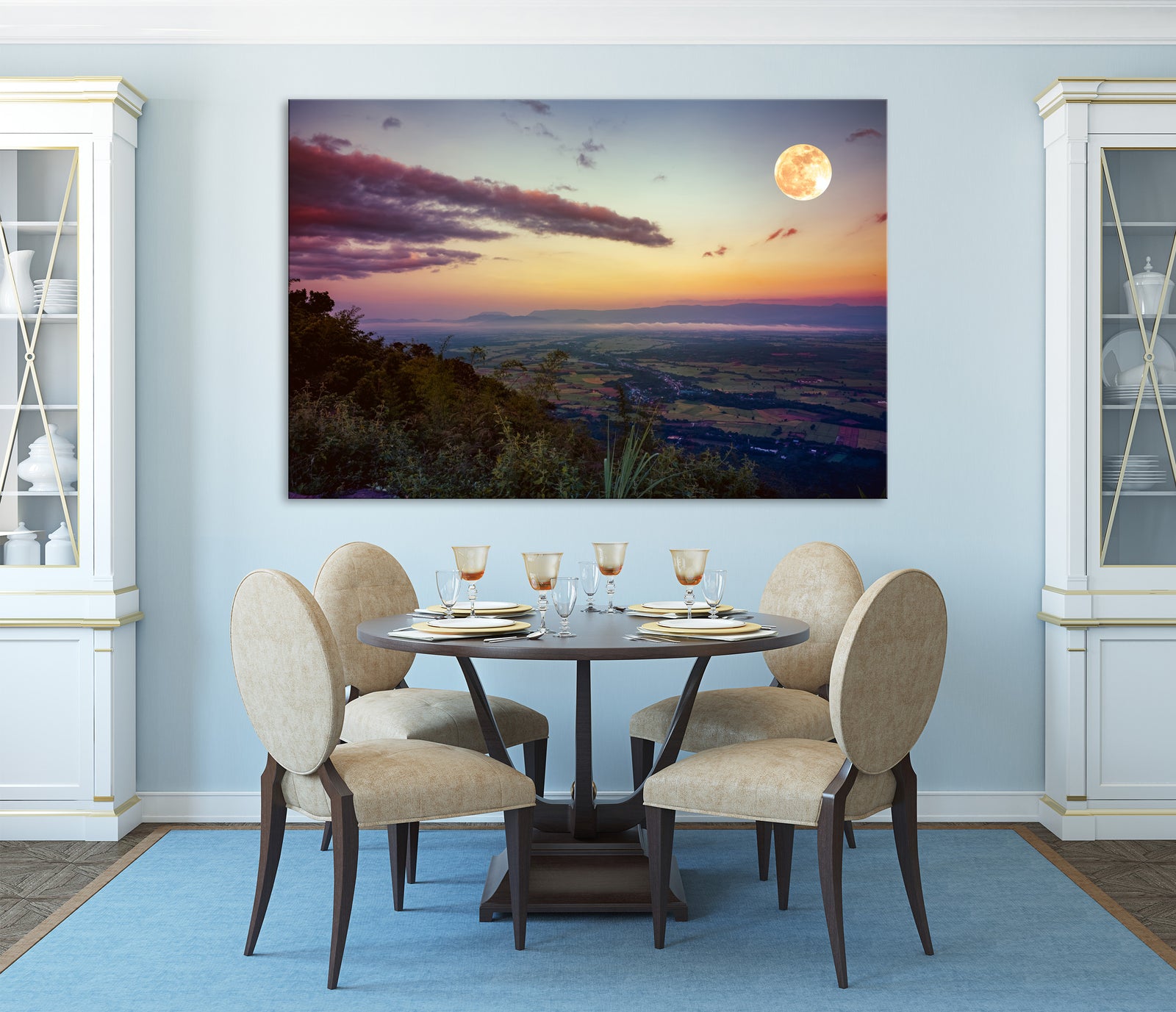 Landscapes No. 071, shown framed in a room by day