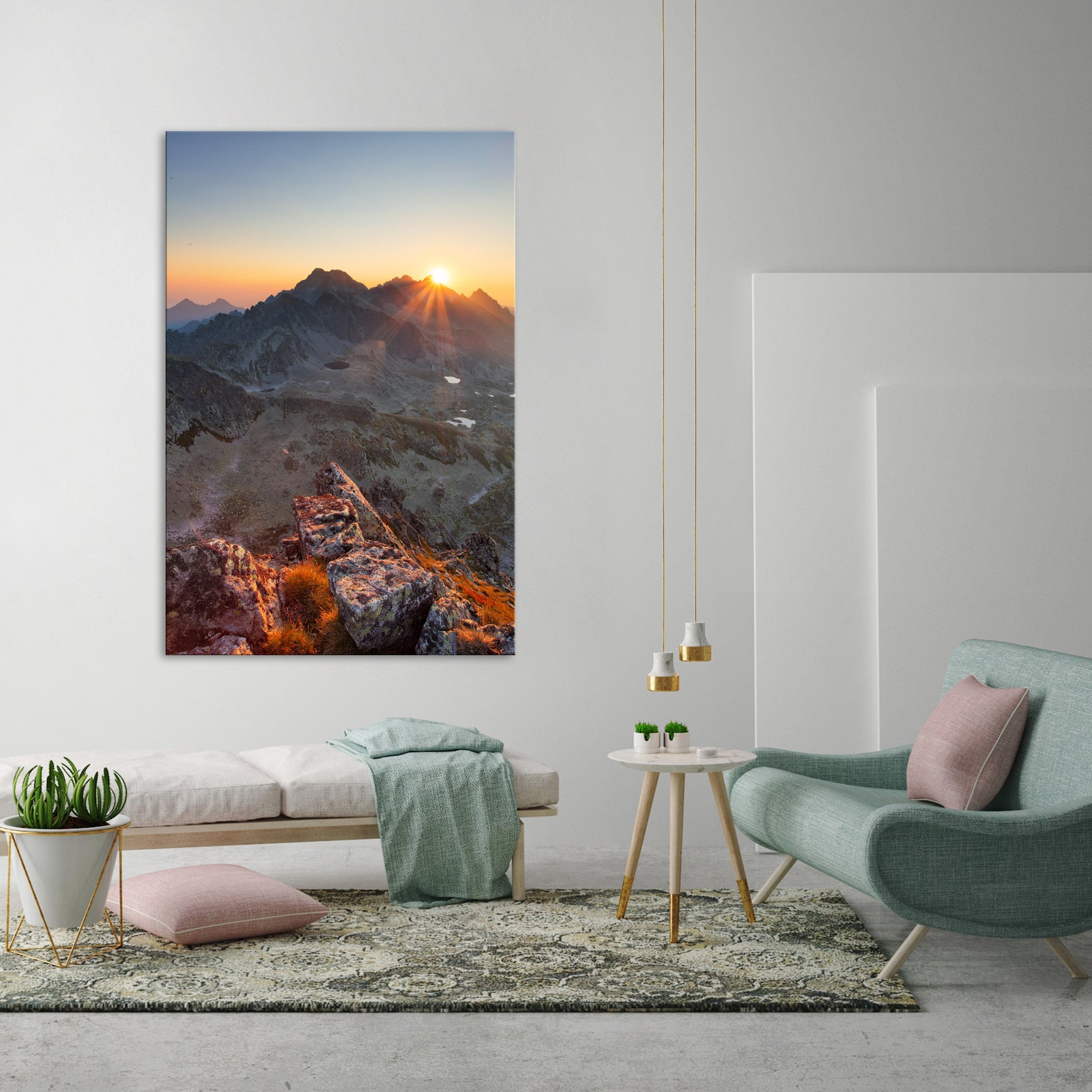 Landscapes No. 074, shown framed in a room by day