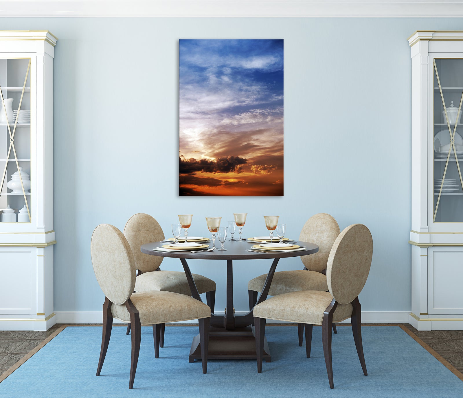 Landscapes No. 077, shown framed in a room by day