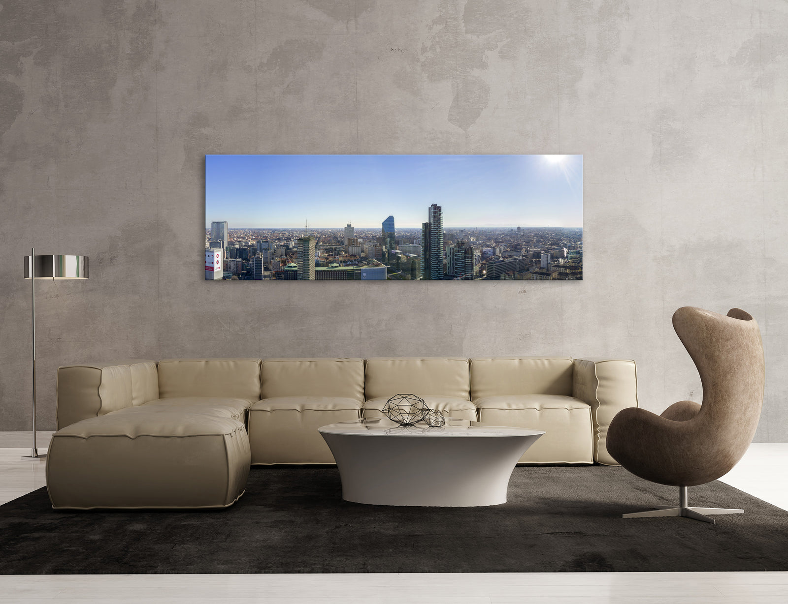 Landscapes No. 078, shown framed in a room by day