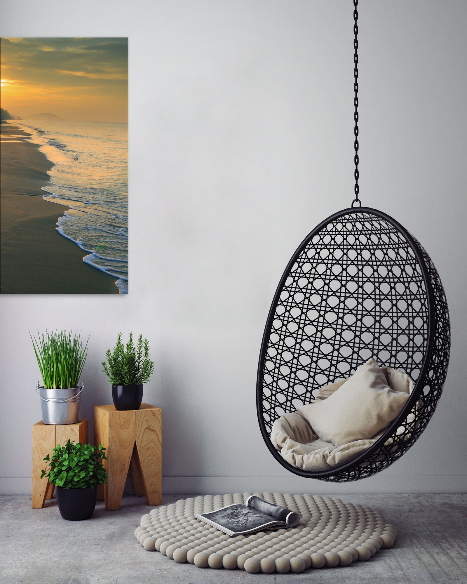 Landscapes No. 080, shown framed in a room by day