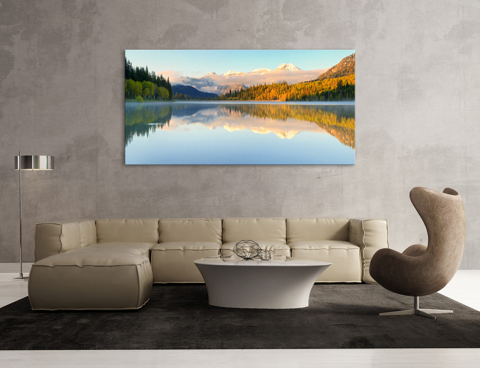 Landscapes No. 081, shown framed in a room by day