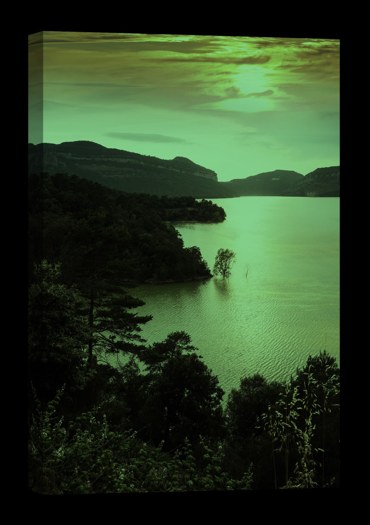 Landscapes No. 082, glowing at night