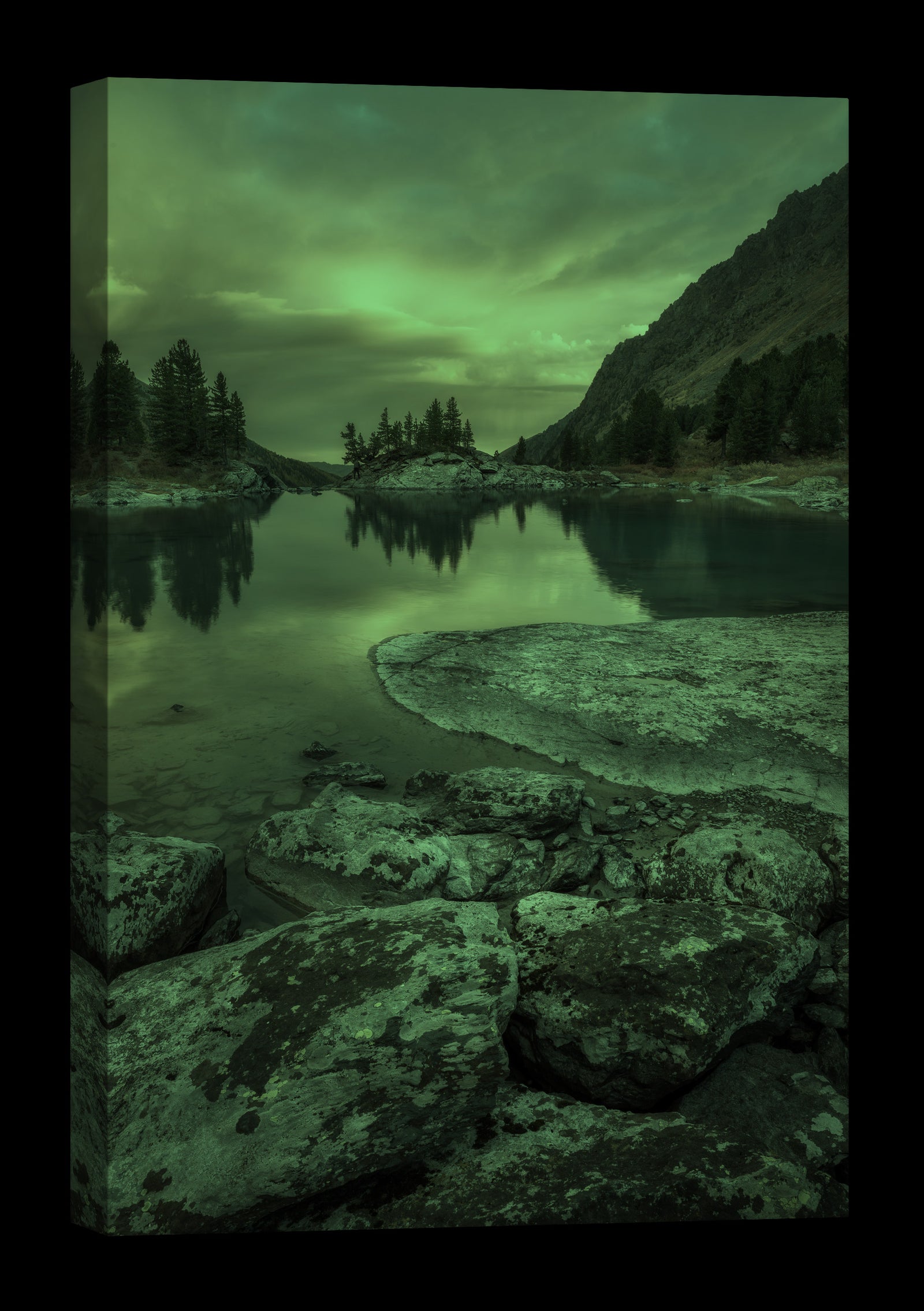 Landscapes No. 087, glowing at night
