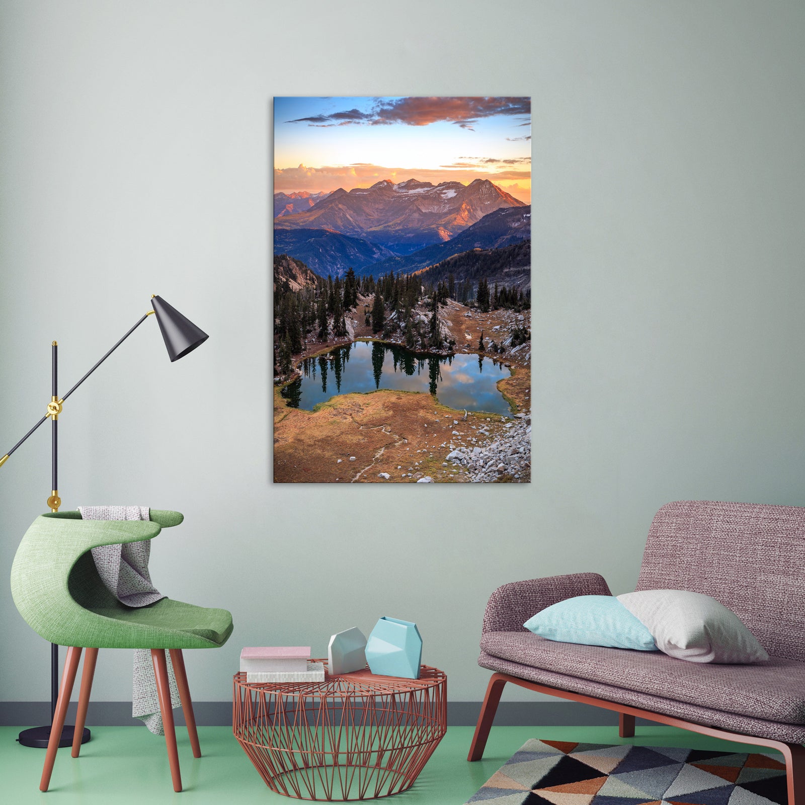 Landscapes No. 089, shown framed in a room by day