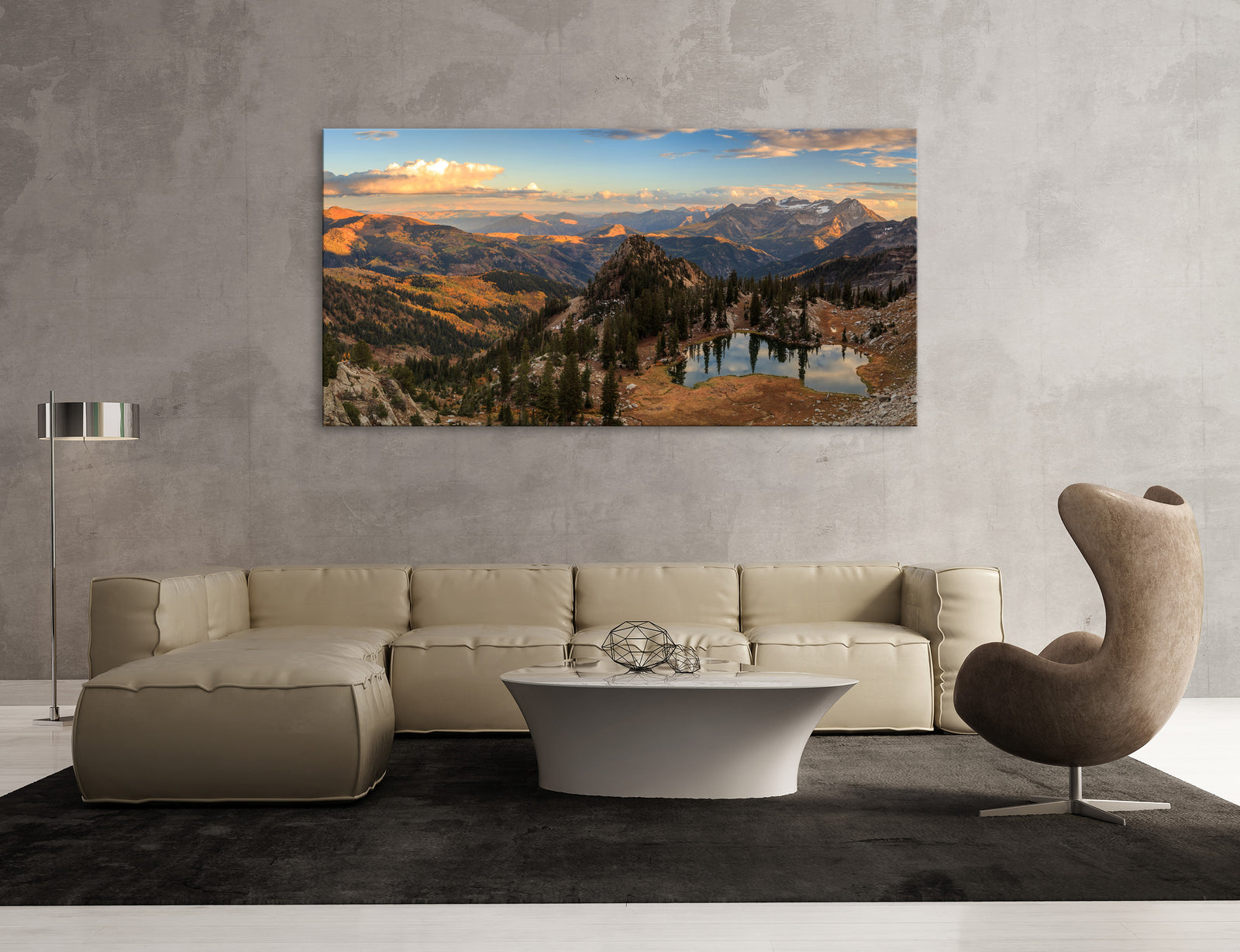 Landscapes No. 092, shown framed in a room by day