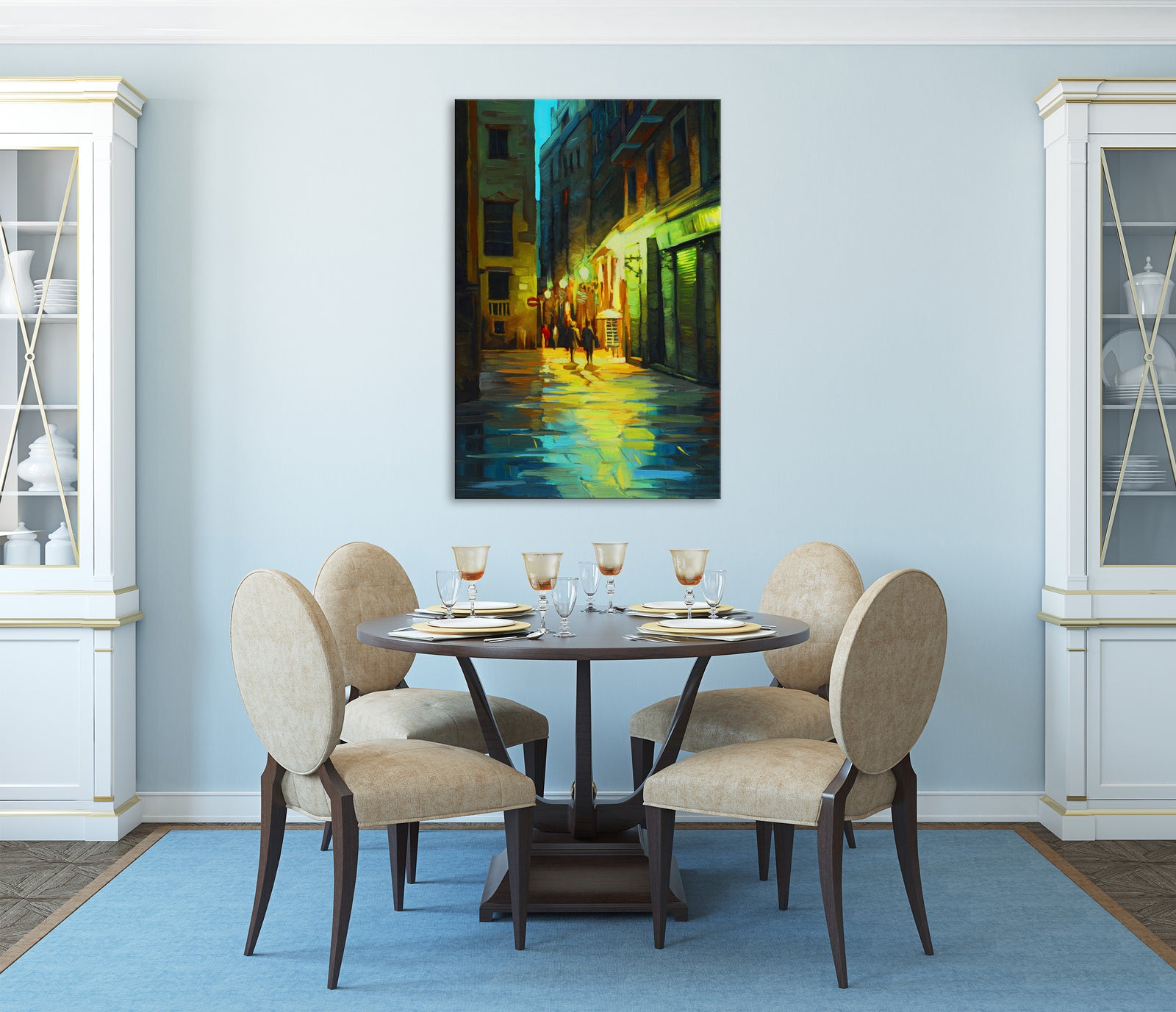 Landscapes No. 095, shown framed in a room by day
