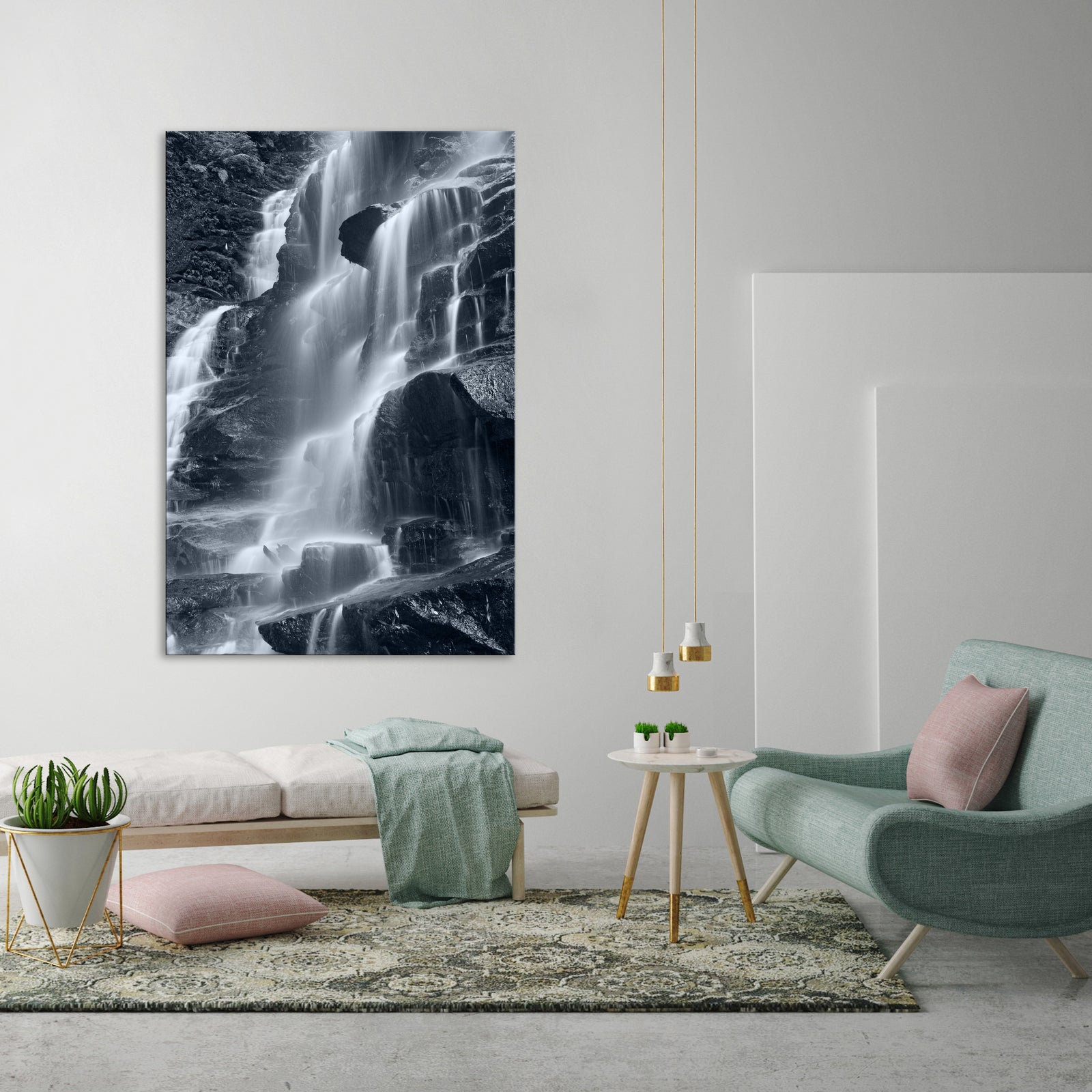 Landscapes No. 096, shown framed in a room by day