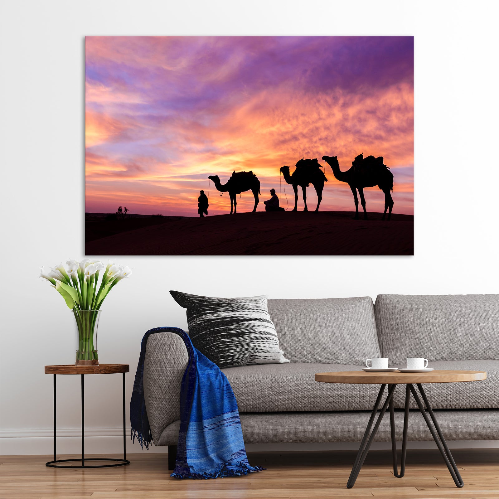 Landscapes No. 108, shown framed in a room by day