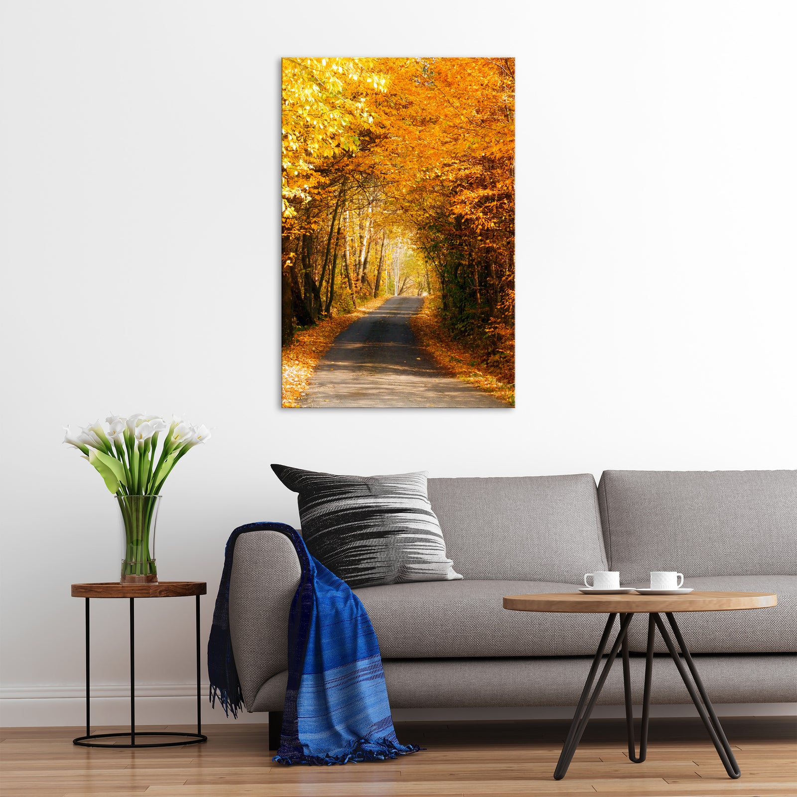 Landscapes No. 132, shown framed in a room by day