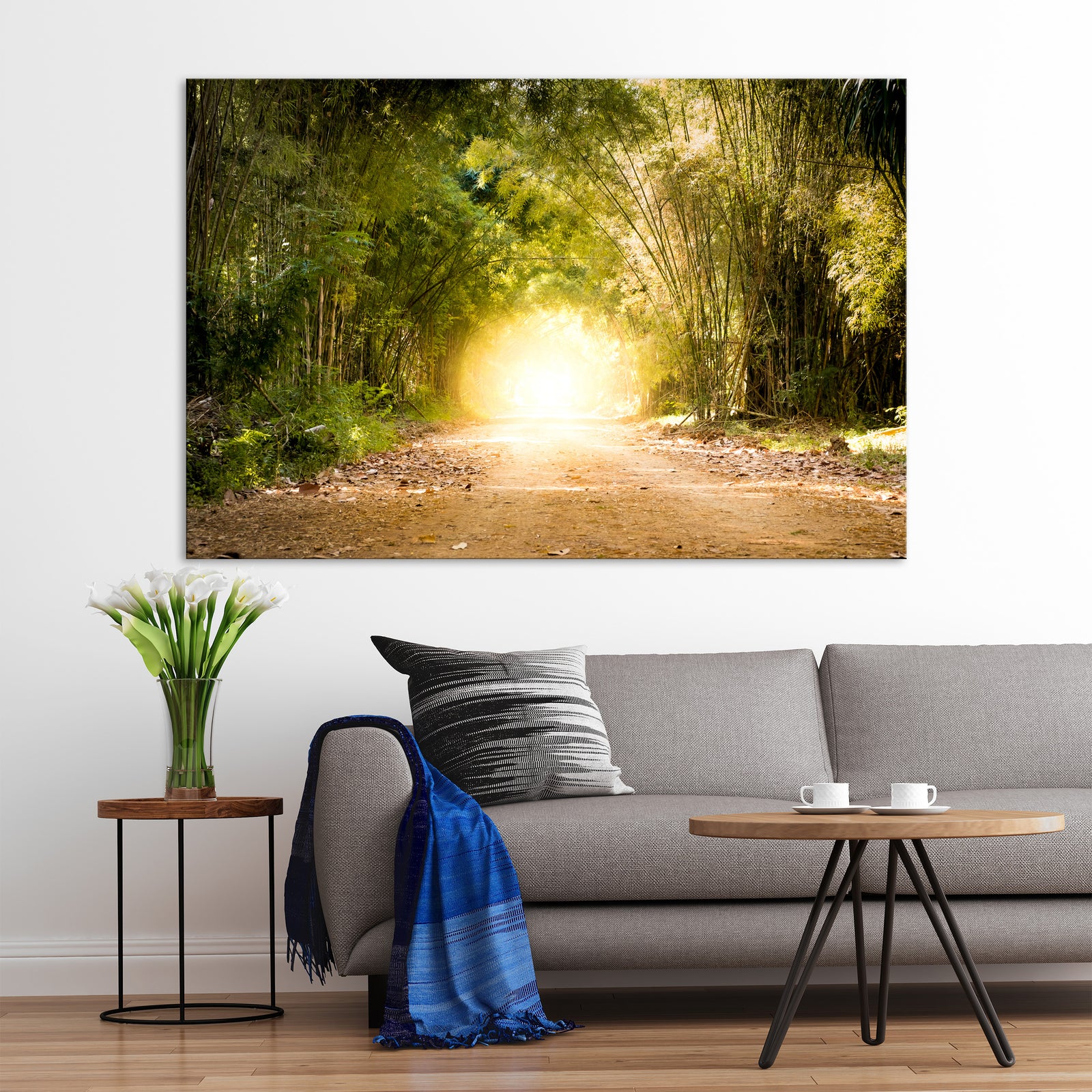 Landscapes No. 133, shown framed in a room by day