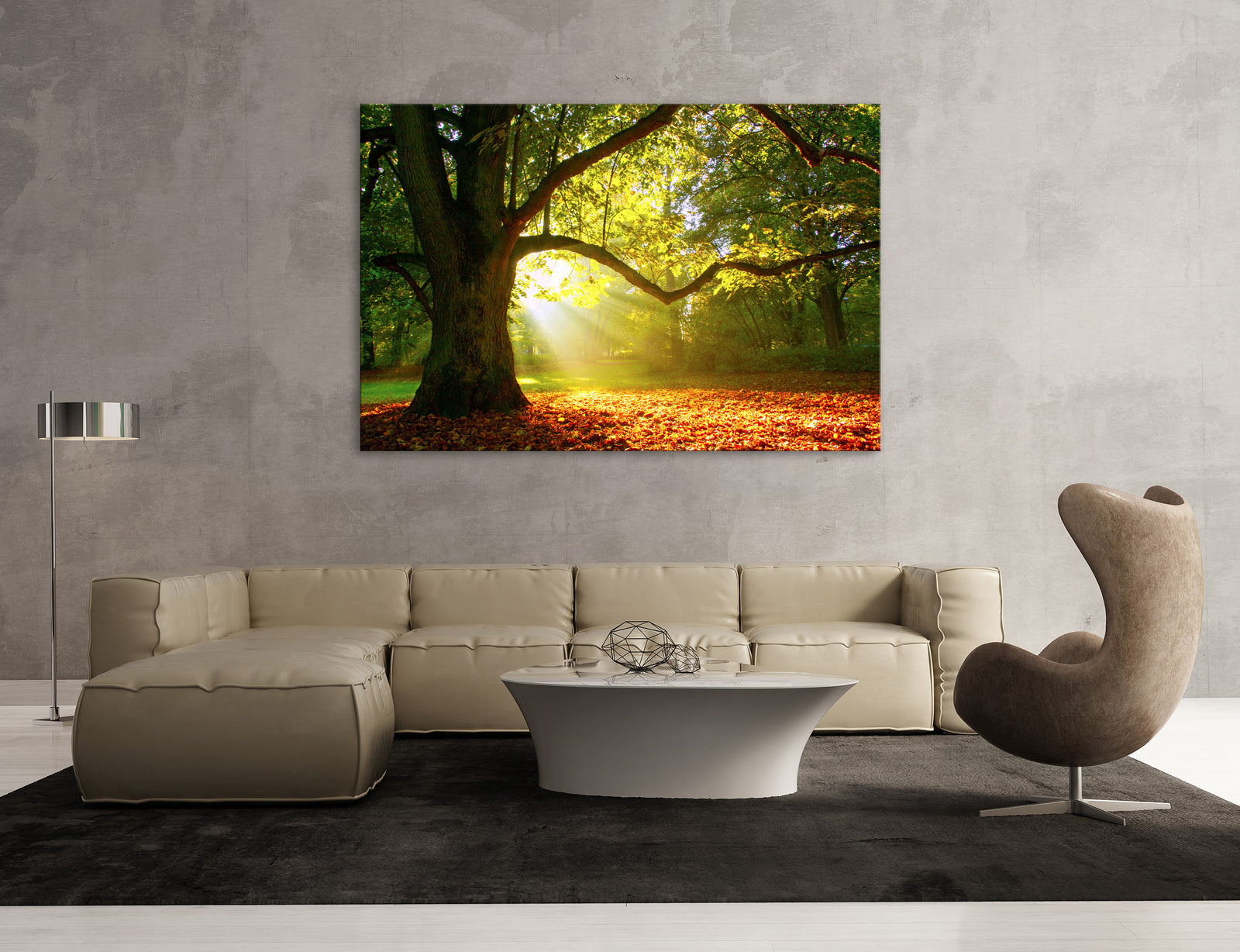 Landscapes No. 141, shown framed in a room by day