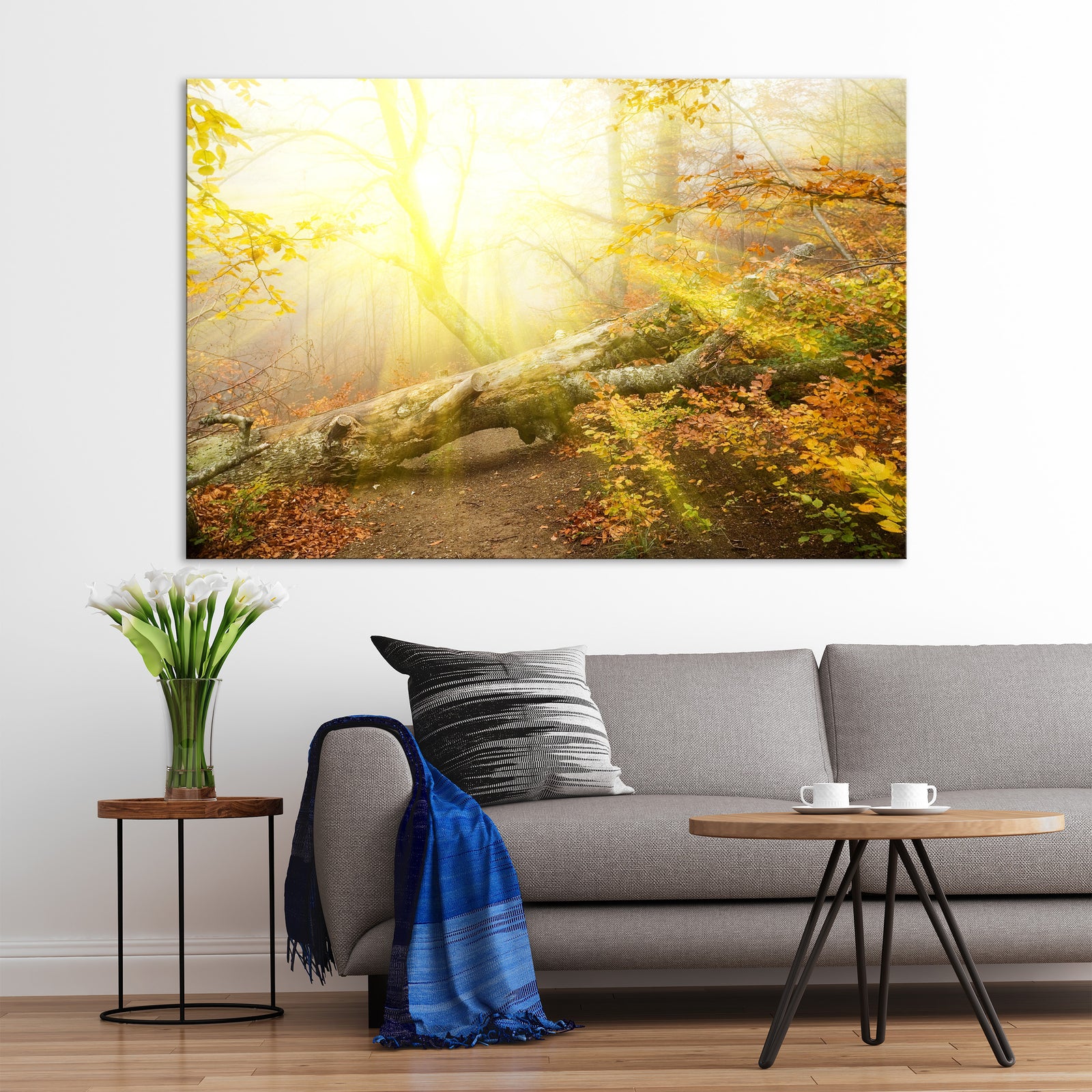 Landscapes No. 143, shown framed in a room by day