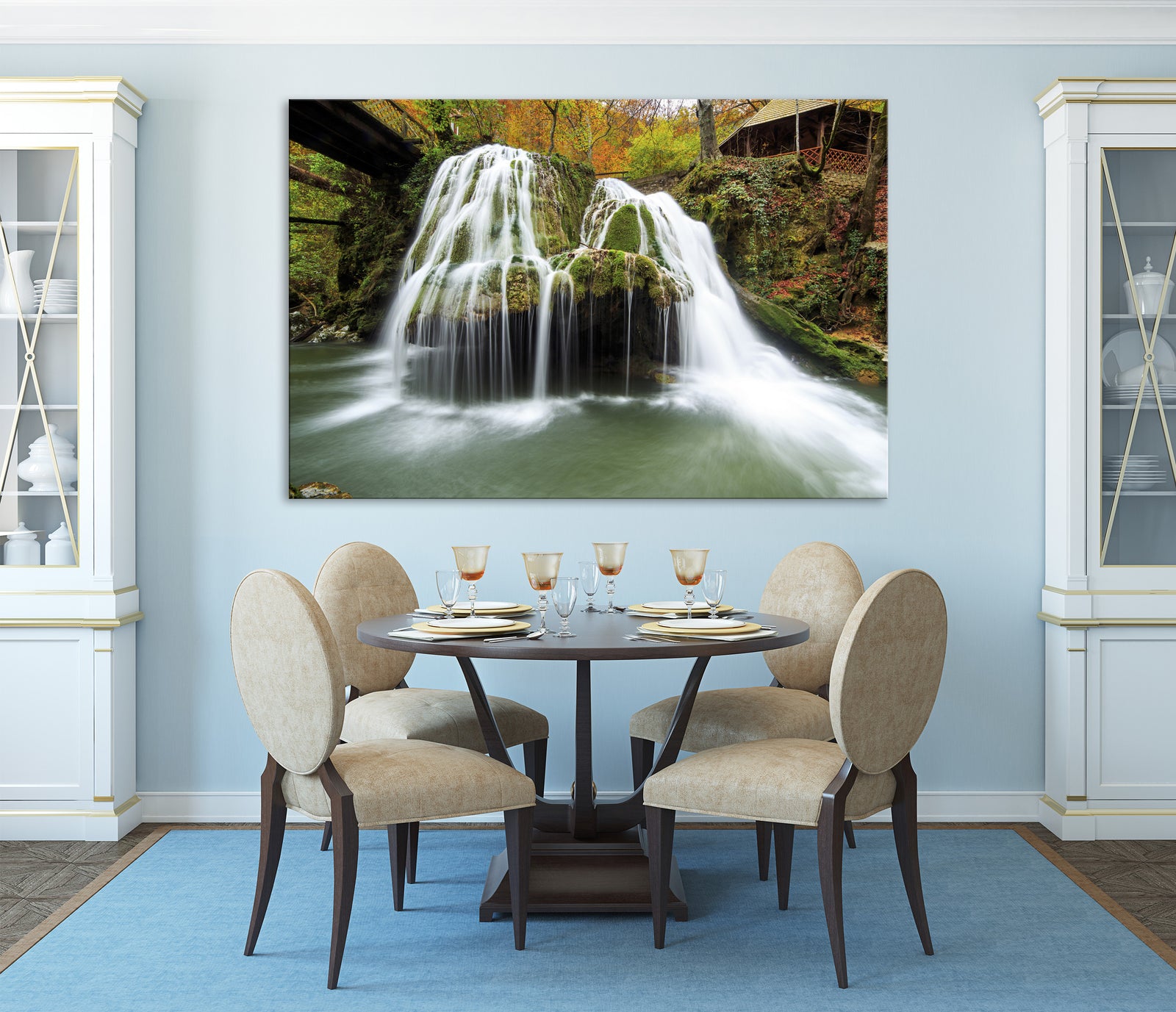 Landscapes No. 148, shown framed in a room by day