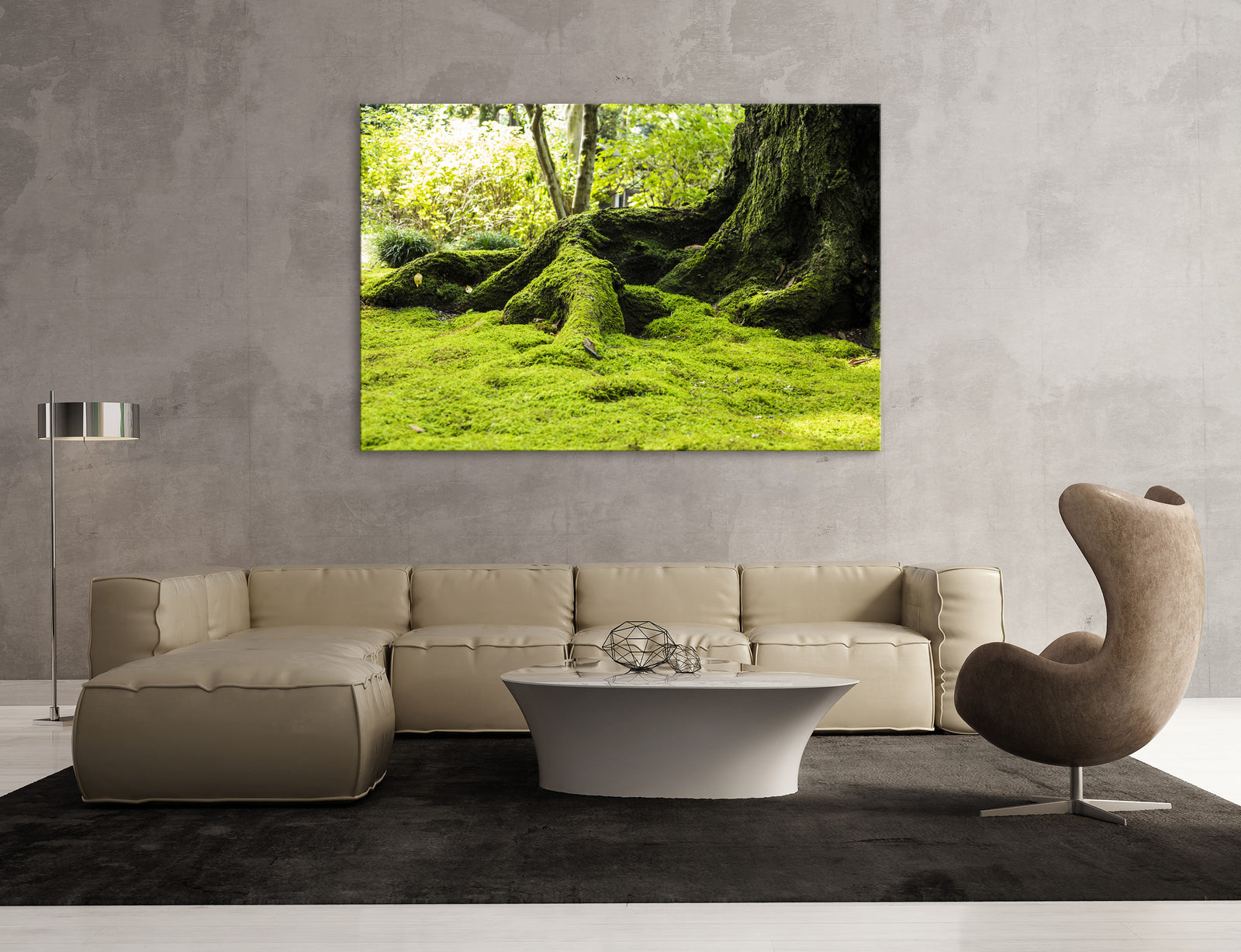 Landscapes No. 153, shown framed in a room by day