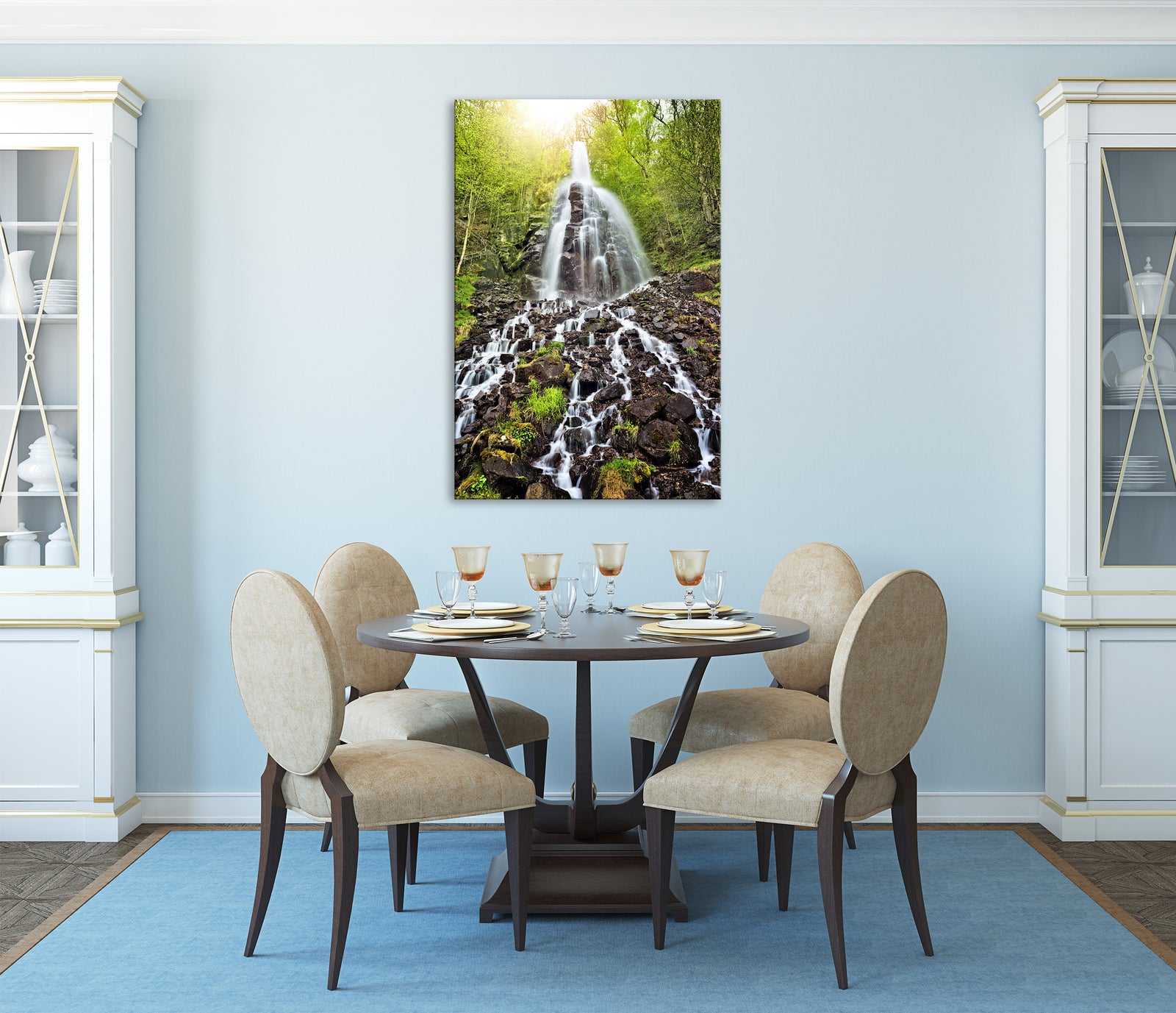 Landscapes No. 156, shown framed in a room by day