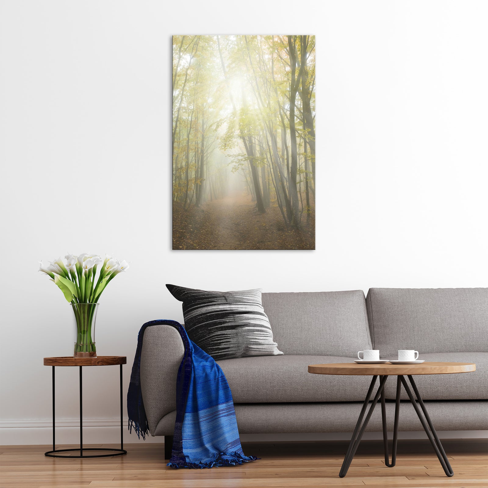 Landscapes No. 162, shown framed in a room by day