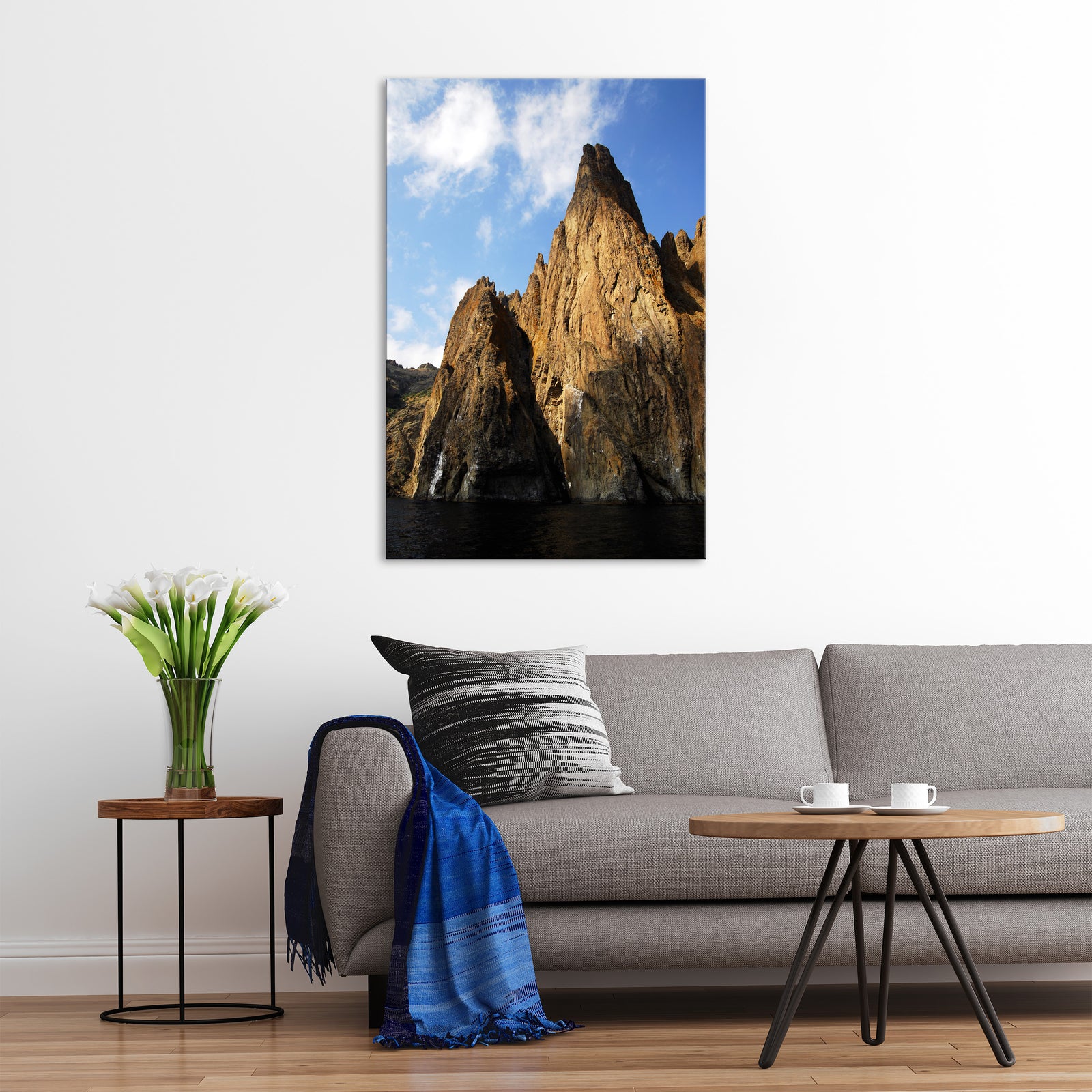 Landscapes No. 164, shown framed in a room by day
