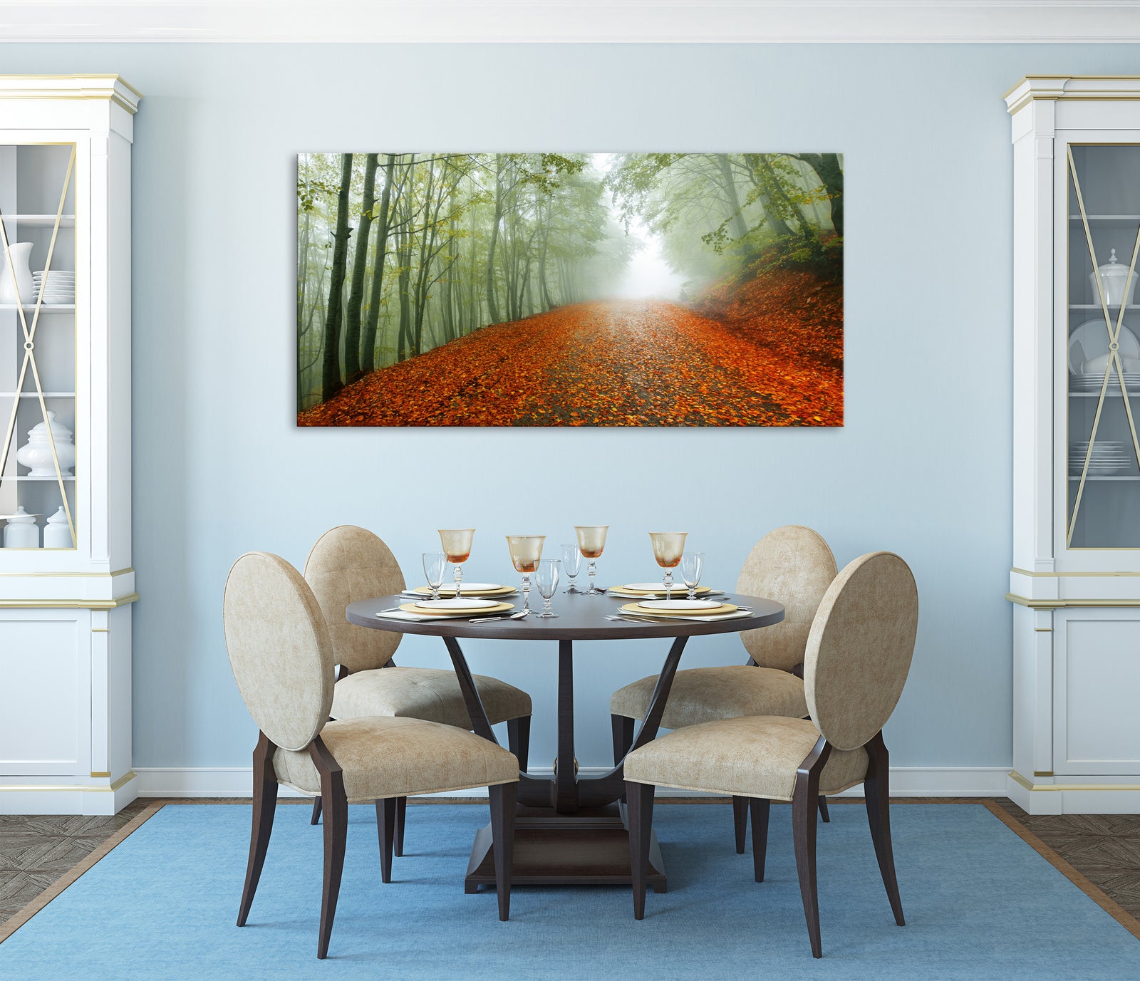 Landscapes No. 165, shown framed in a room by day