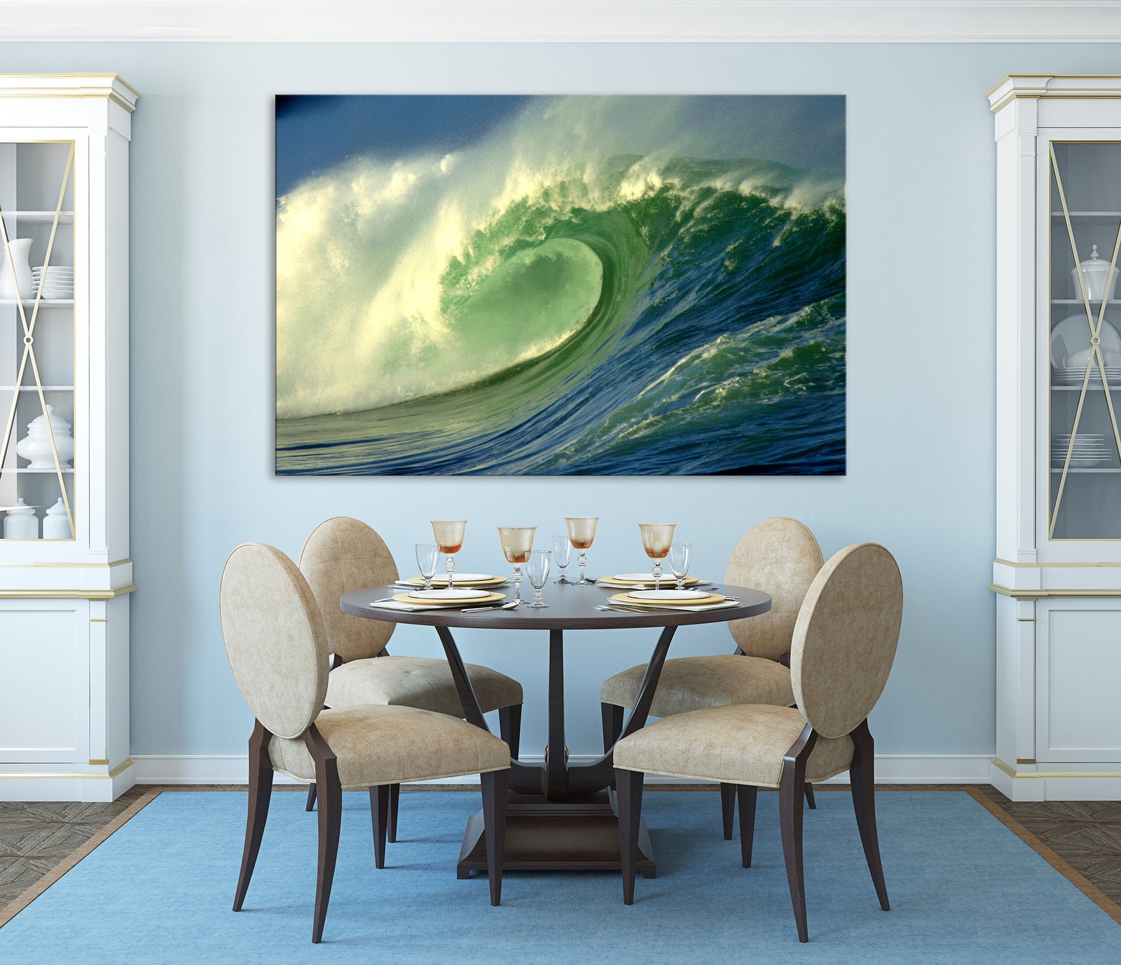 Landscapes No. 170, shown framed in a room by day