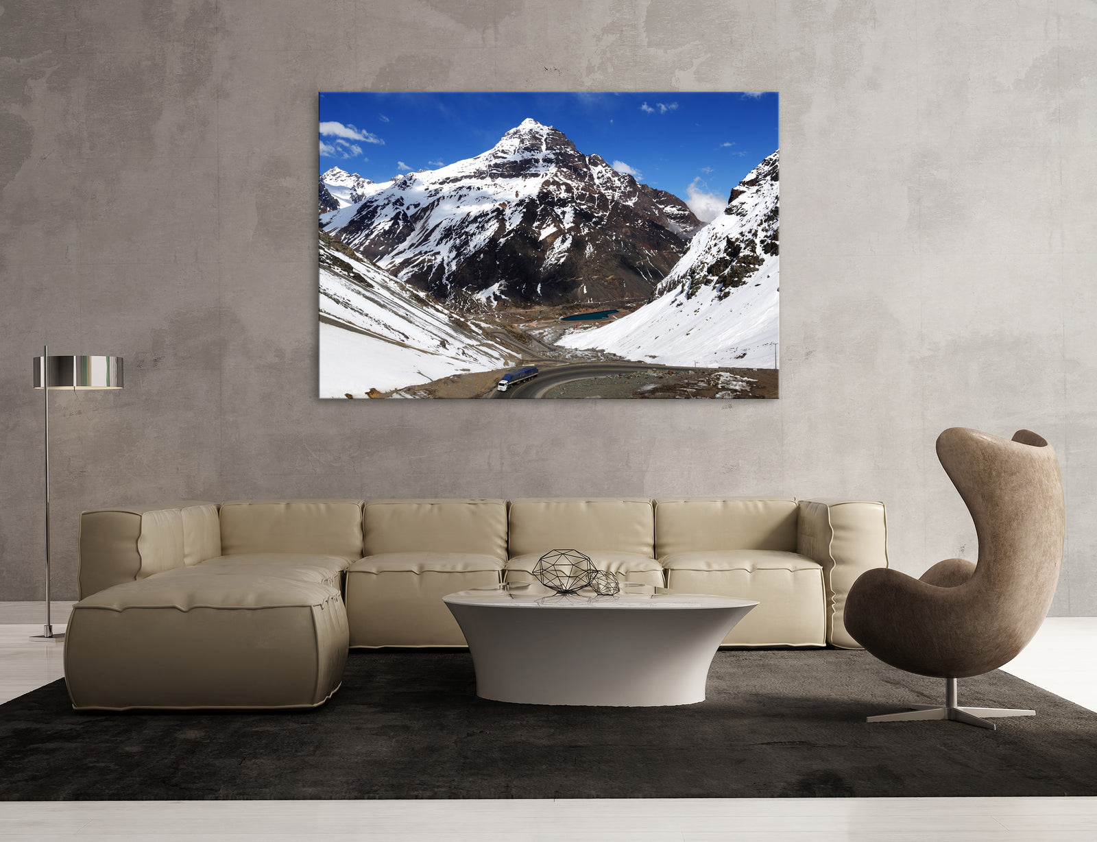 Landscapes No. 172, shown framed in a room by day