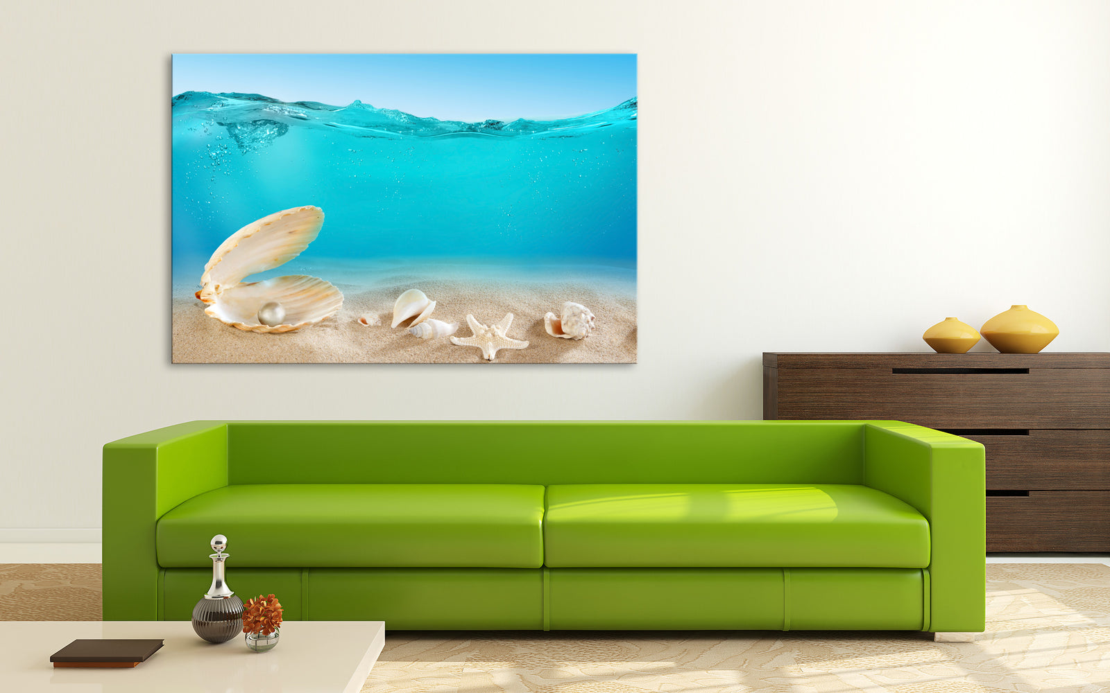 Landscapes No. 178, shown framed in a room by day