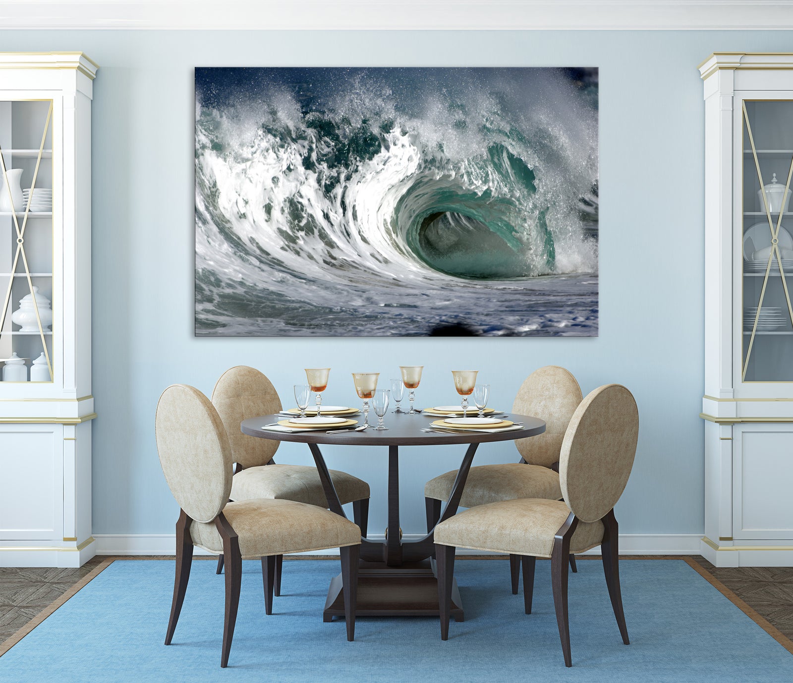 Landscapes No. 179, shown framed in a room by day