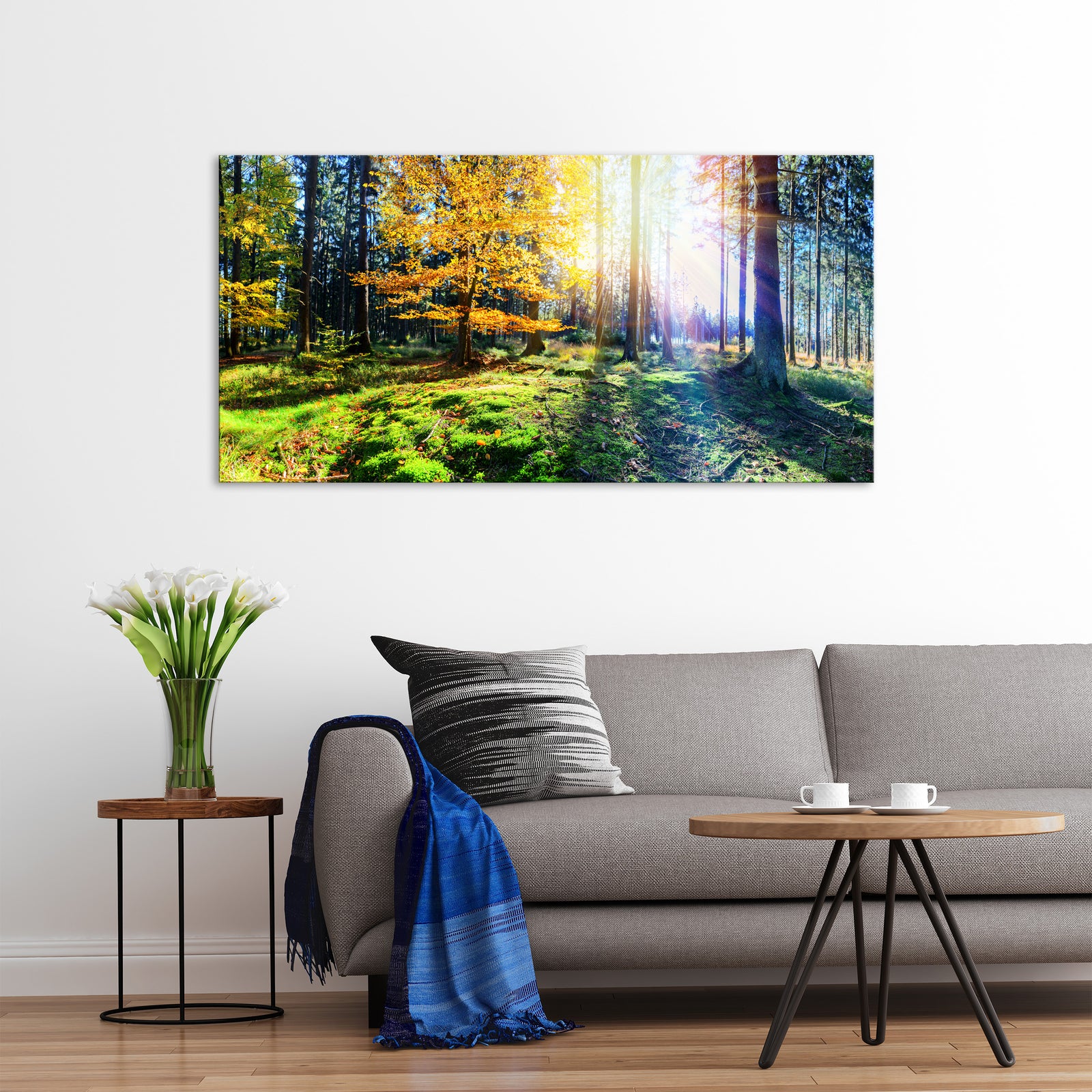 Landscapes No. 186, shown framed in a room by day