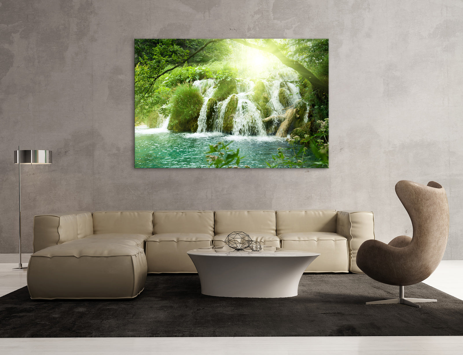 Landscapes No. 188, shown framed in a room by day