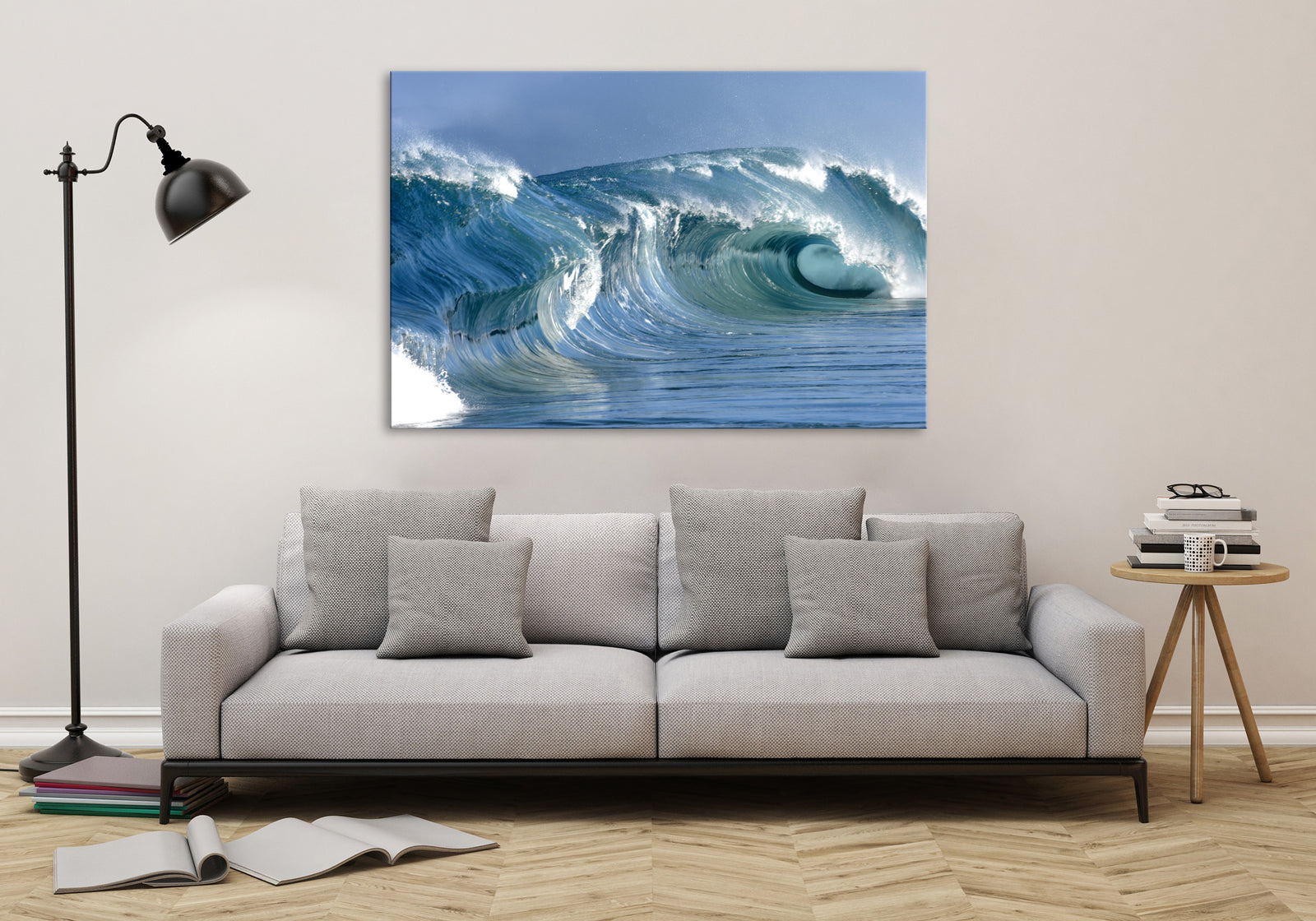 Landscapes No. 191, shown framed in a room by day