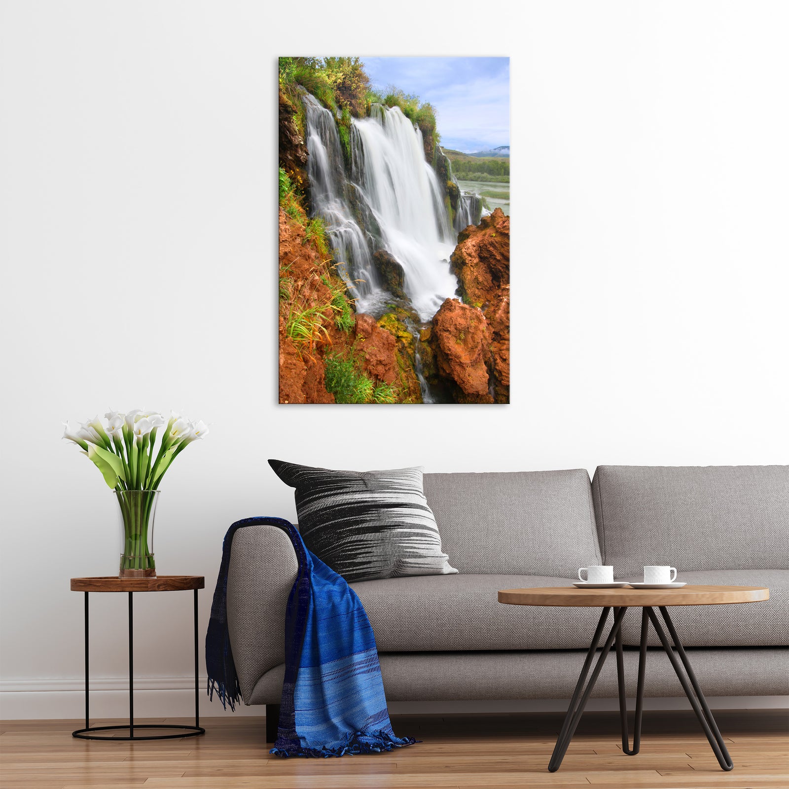 Landscapes No. 210, shown framed in a room by day