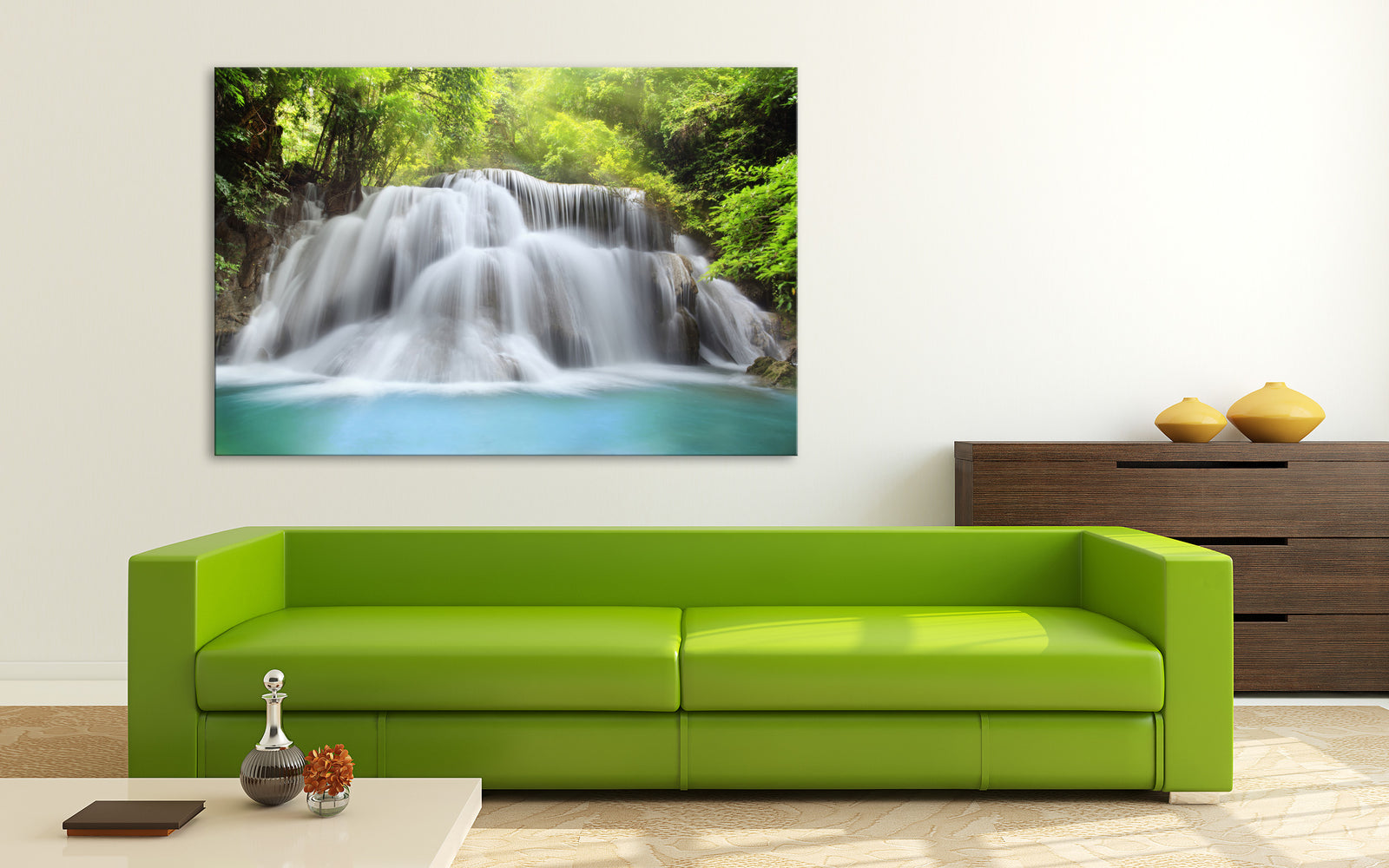 Landscapes No. 231, shown framed in a room by day