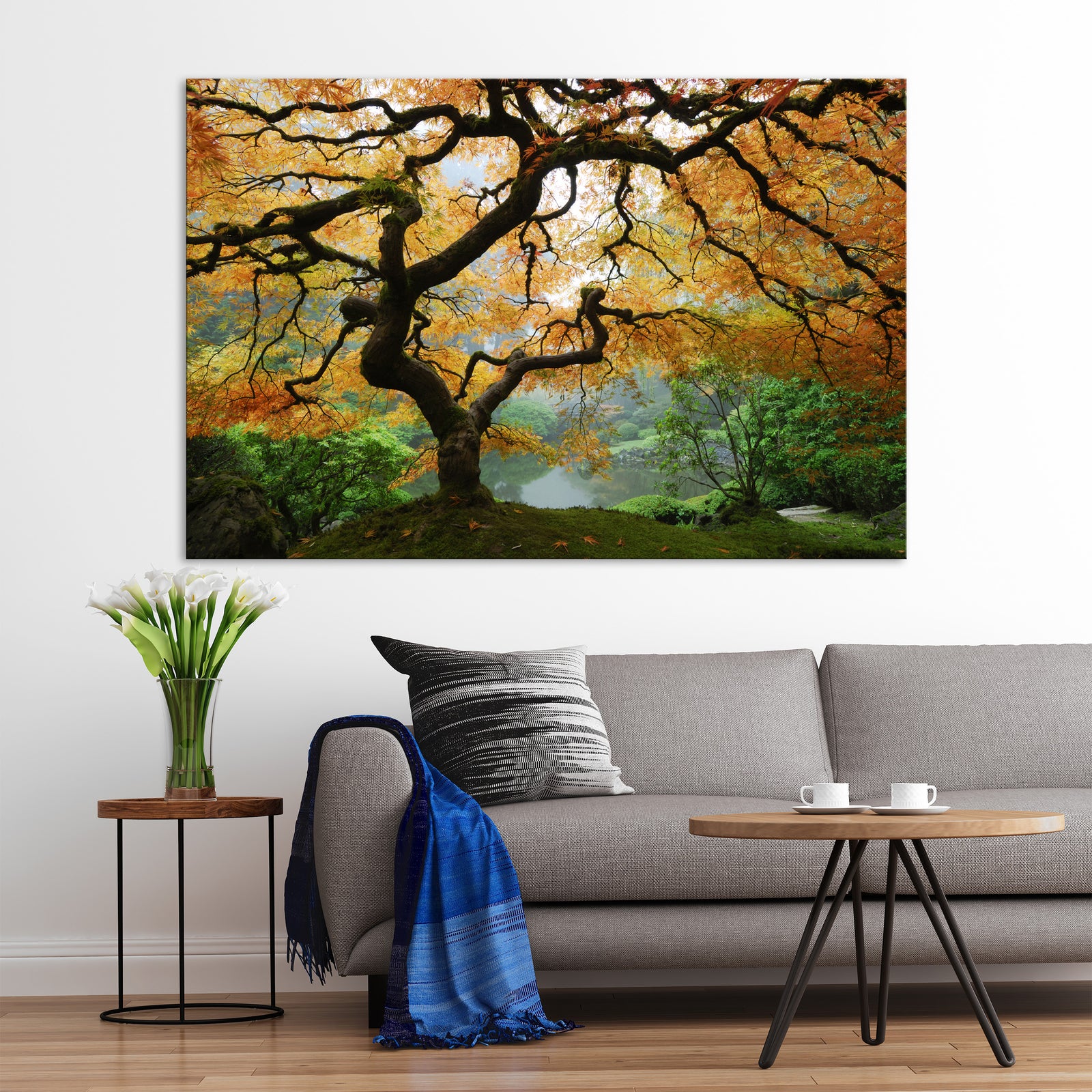 Landscapes No. 236, shown framed in a room by day