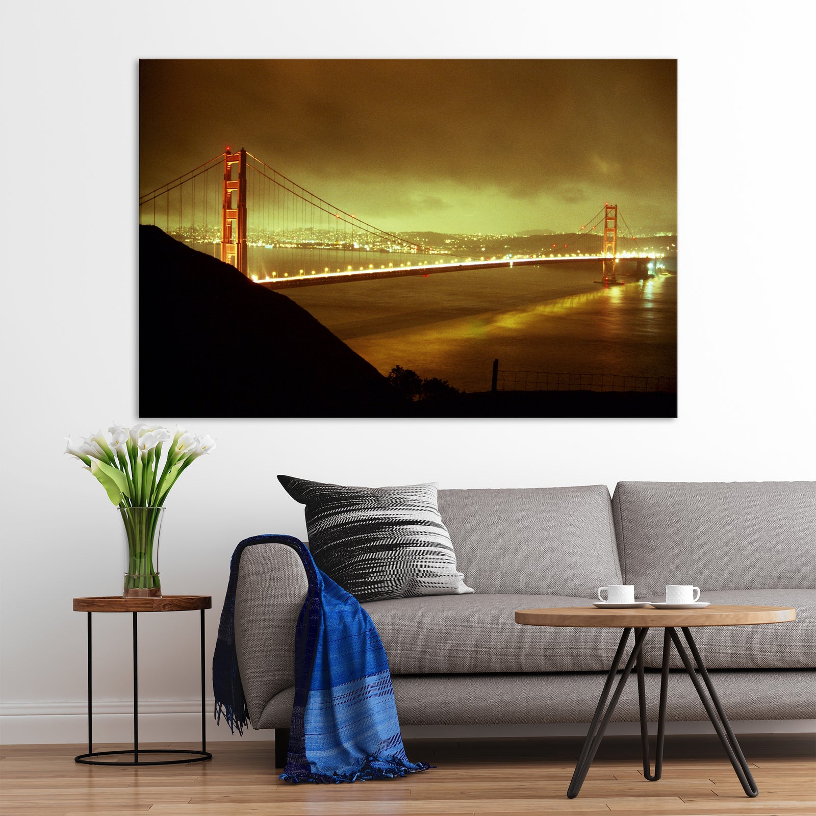 Landscapes No. 237, shown framed in a room by day