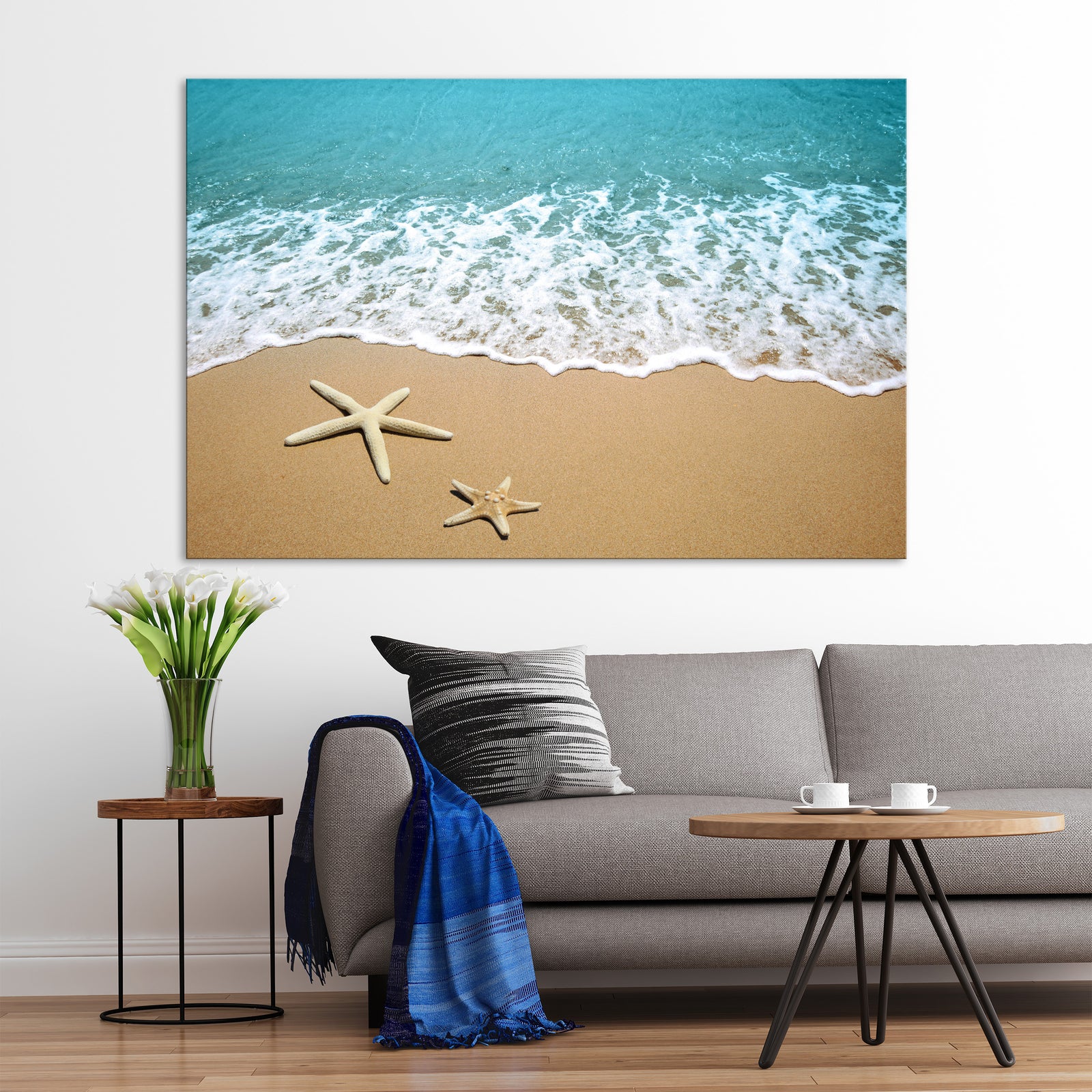 Landscapes No. 239, shown framed in a room by day